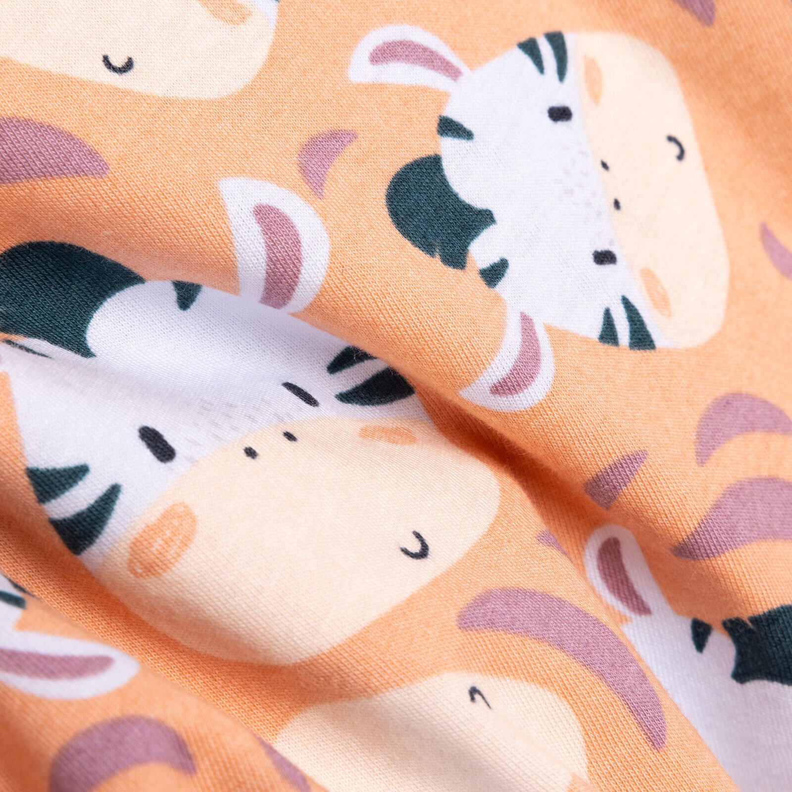 Erkek Kısa Kol Zebra Desenli Bisiklet Yaka Pijama Takımı