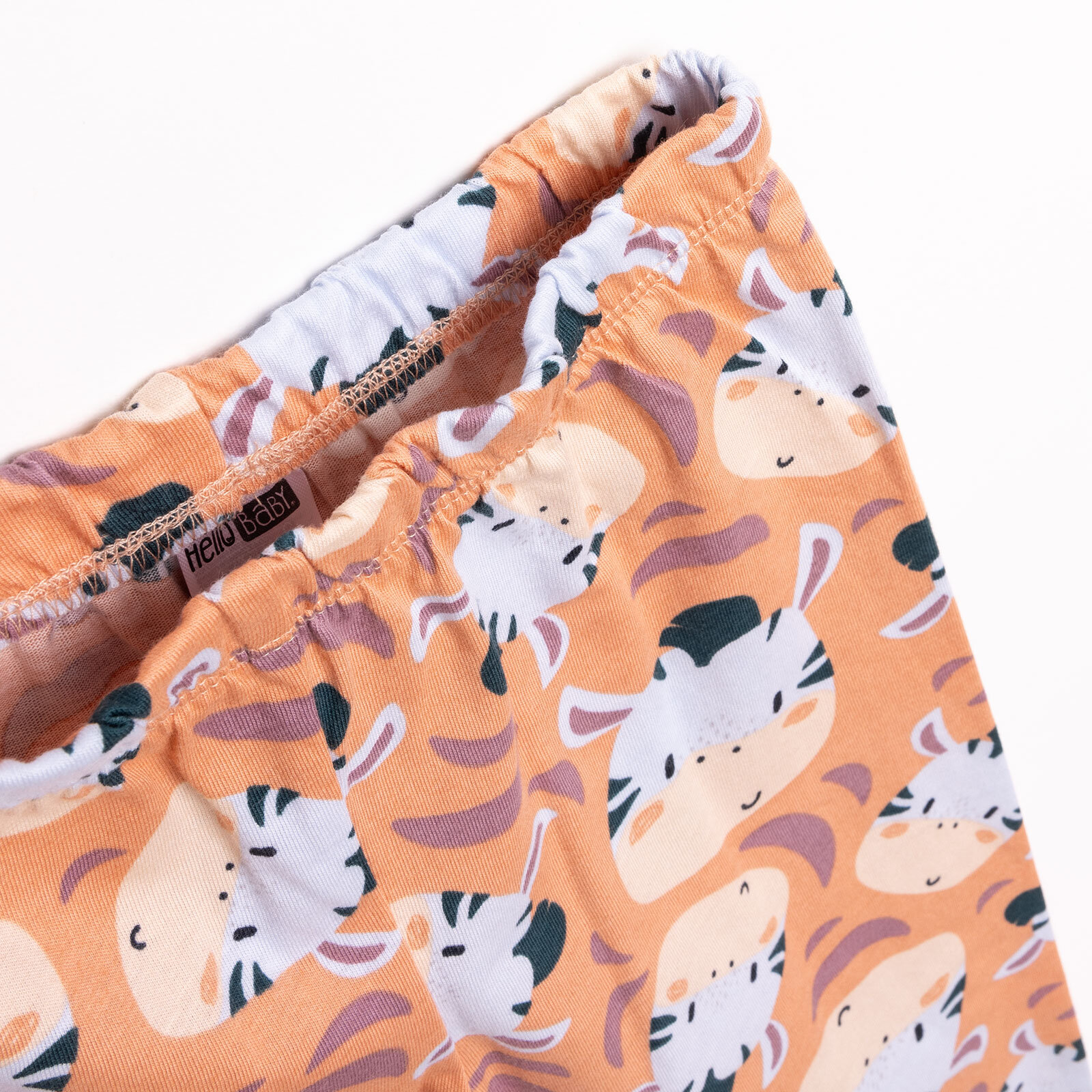 Erkek Kısa Kol Zebra Desenli Bisiklet Yaka Pijama Takımı