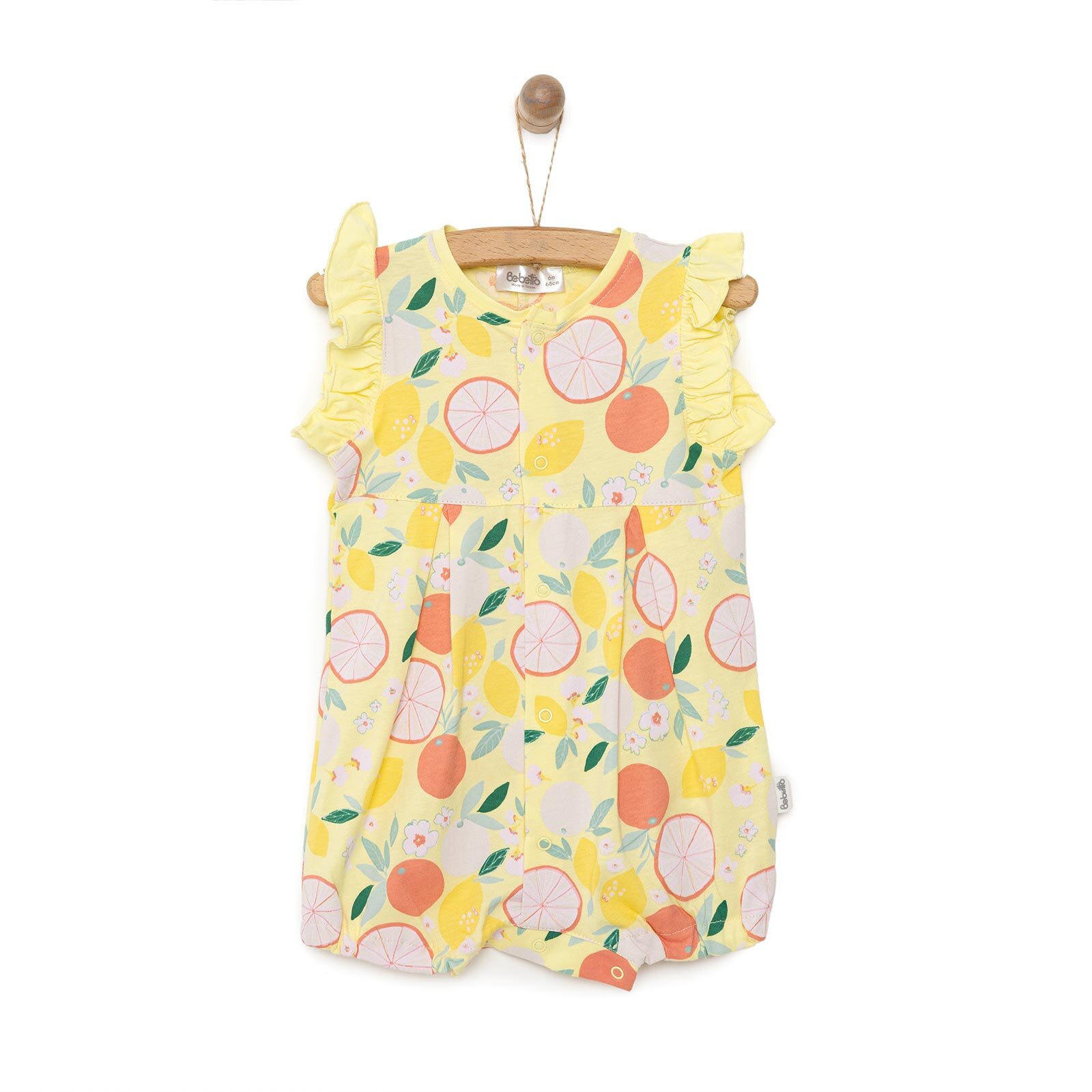 Yenidoğan Aloha Fırfırlı Kısa Tulum Kız Bebek