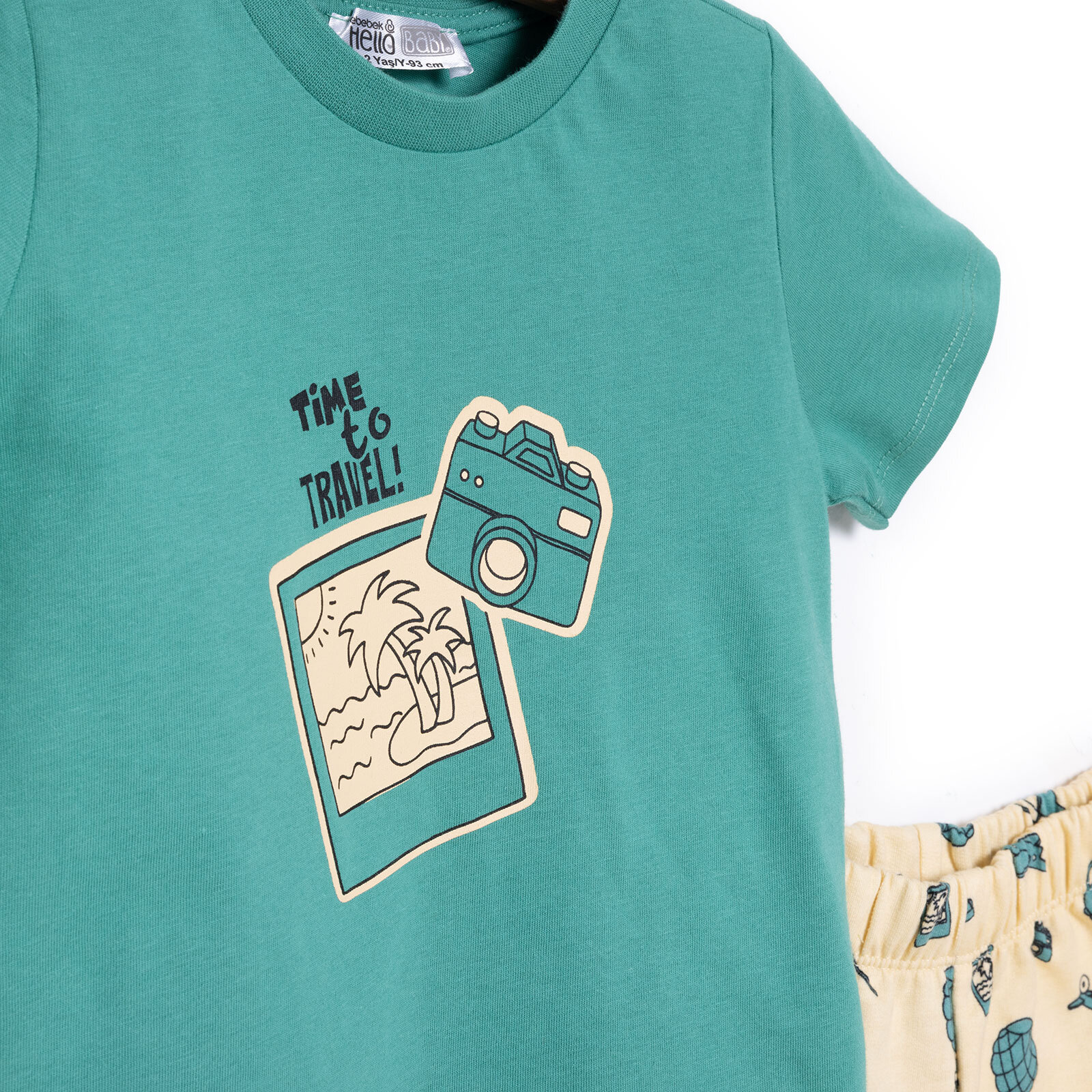 Basic Erkek Seyahat Baskılı Şortlu Takım Erkek Bebek