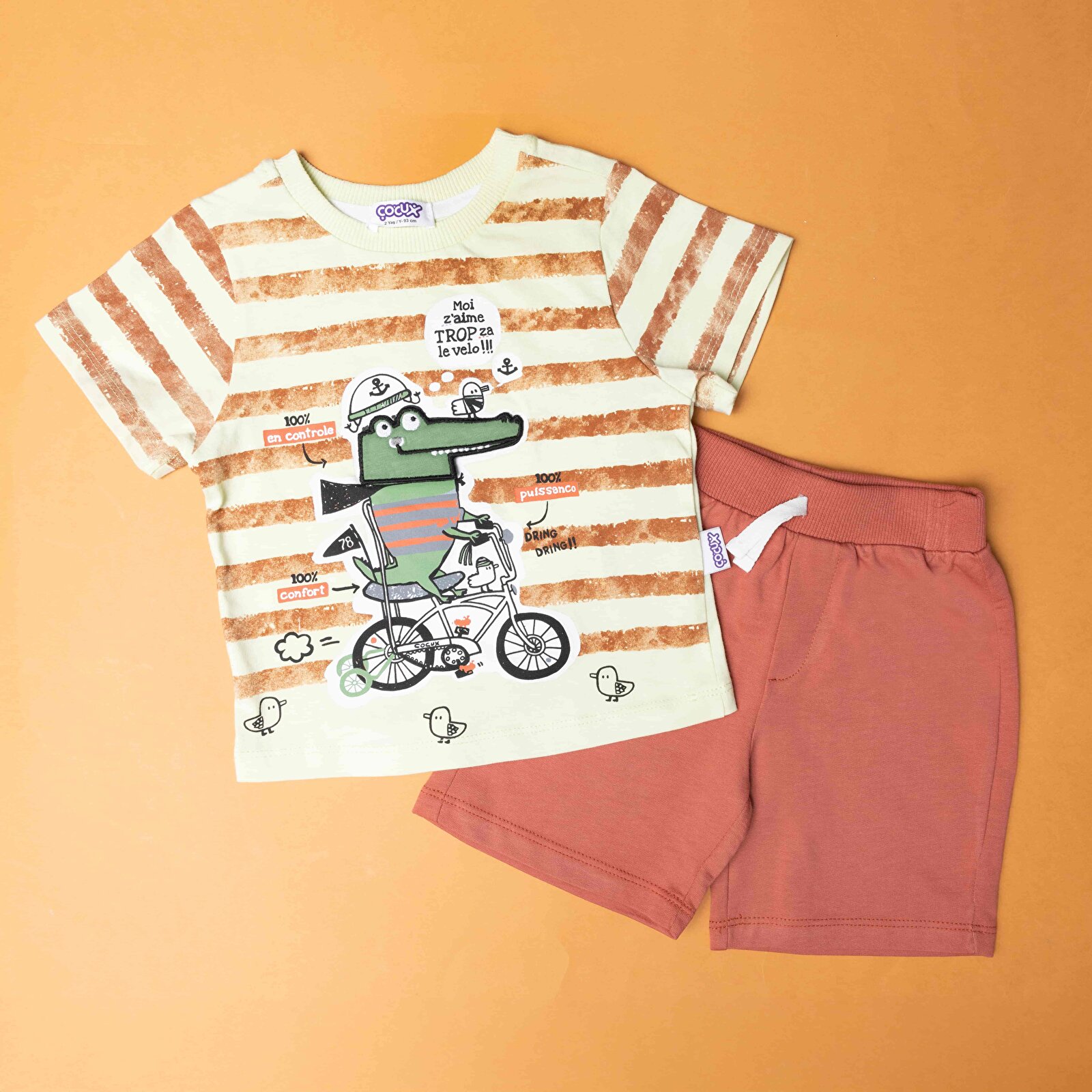 Fun World 3D Erkek Tshirt-Şort Erkek Bebek