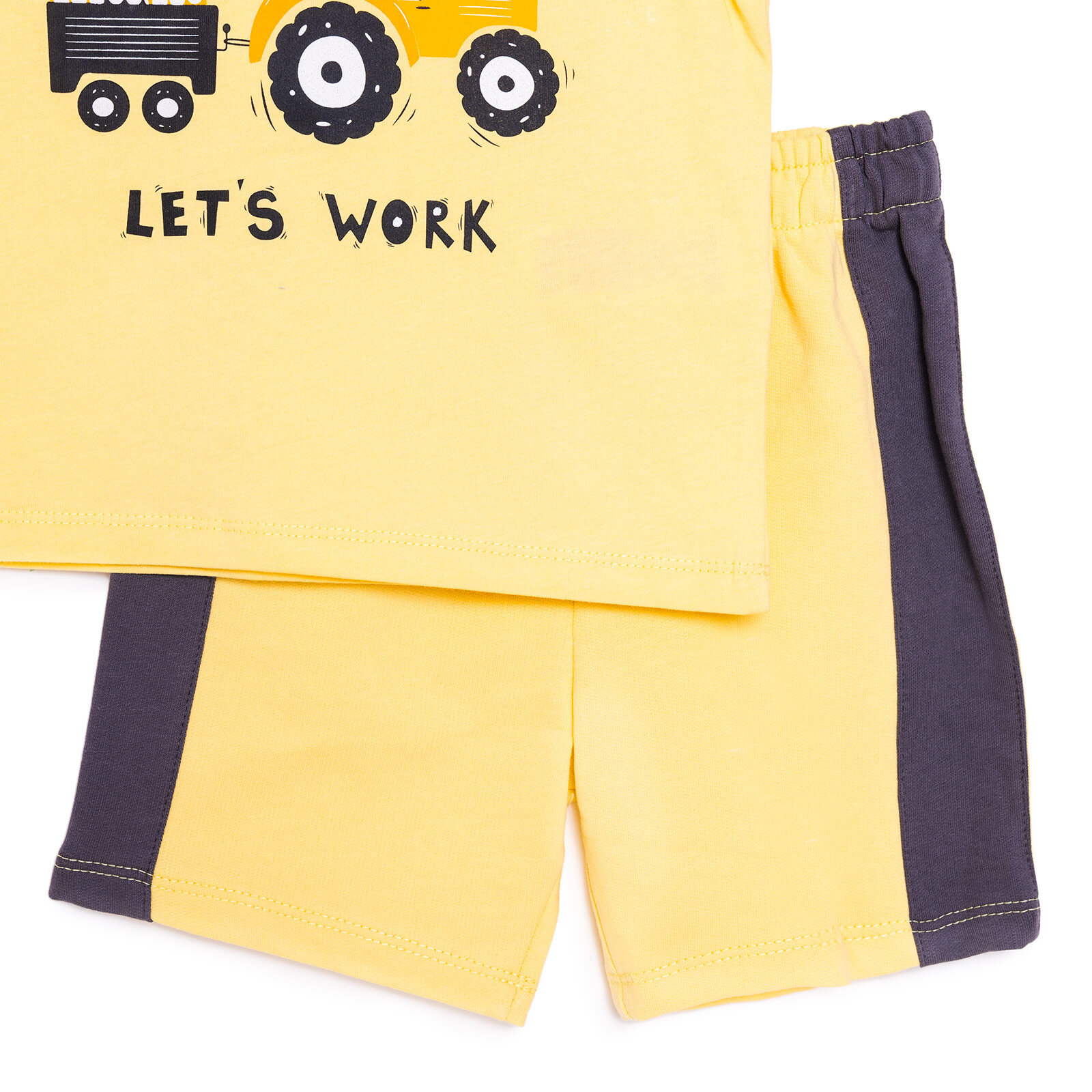 Cars&Roads Traktör Baskılı Erkek Tshirt-Şort Erkek Bebek