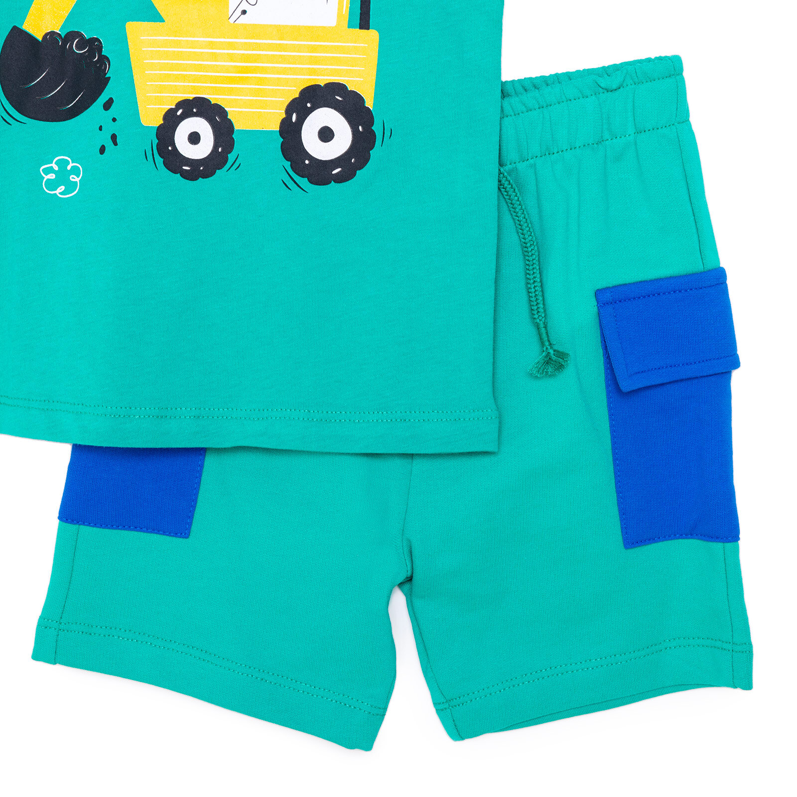 Cars&Roads Kepçe Baskılı Erkek Tshirt-Şort Erkek Bebek