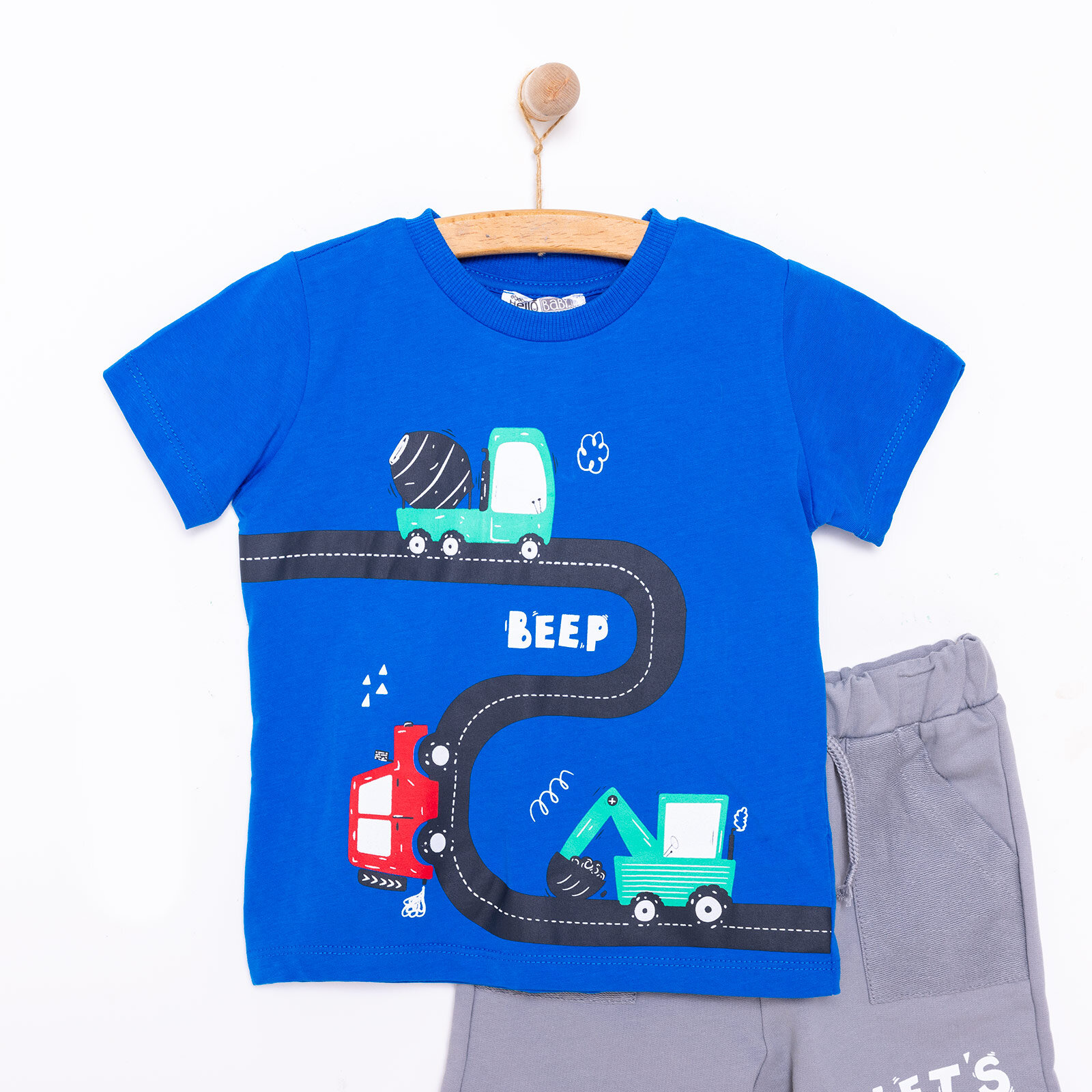Cars&Roads Yol Baskılı Erkek Tshirt-Şort Erkek Bebek