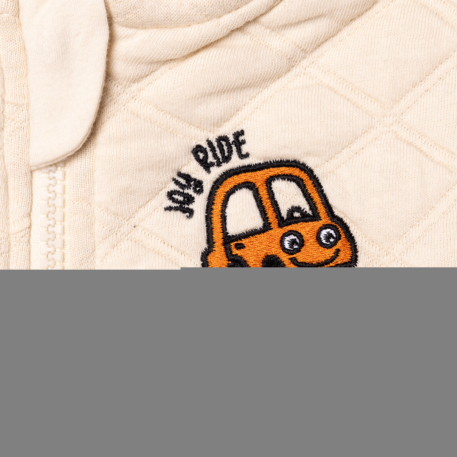 Erkek Bebek Little Car Kapitone Hırka Kapitone Örme Uzun Kol