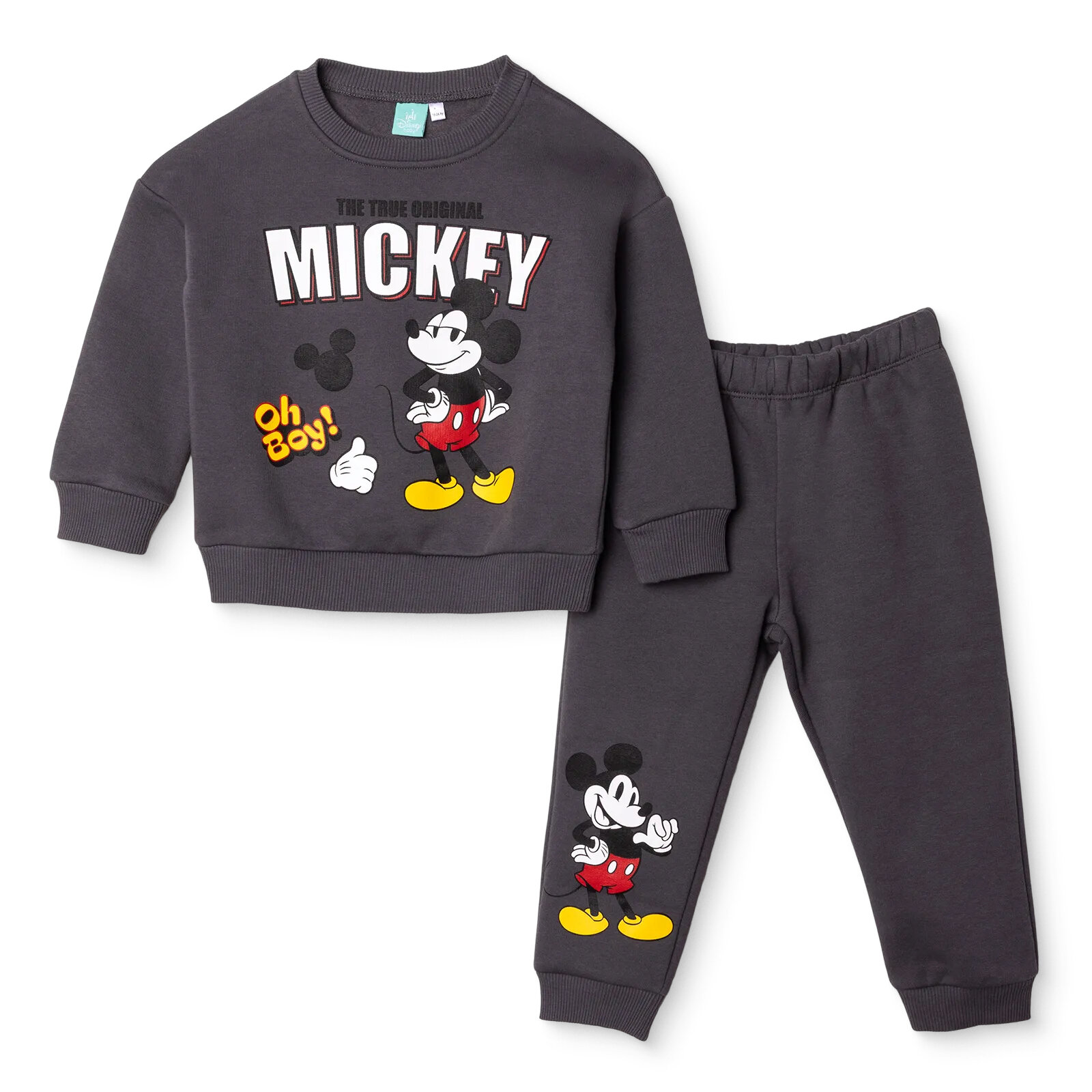 Erkek Bebek DISNEY Eşofman Takımı Şardonlu Üç İplik Bisiklet Yaka Uzun Kol Lastikli Paça