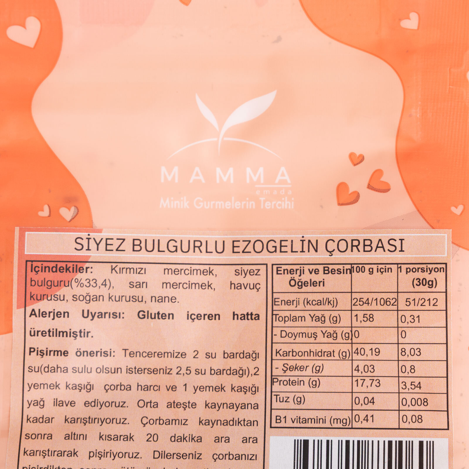 Siyez Bulgurlu Ezogelin Çorbası 150 gr Siyez Bulgurlu Ezogelin Çorbası 150 gr