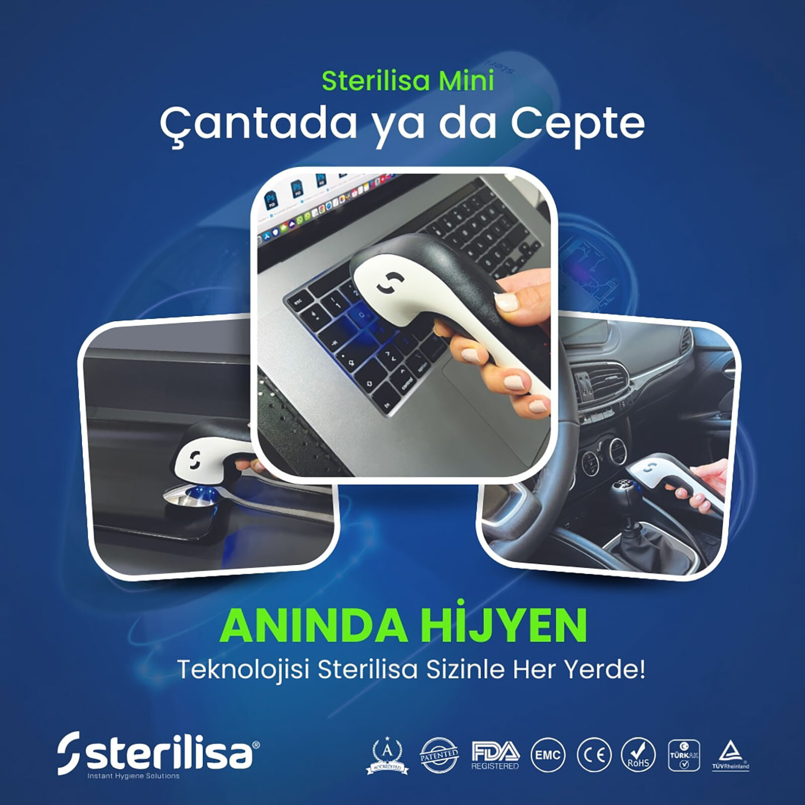 Mini - Darbeli UV Sterilizasyon ve Dezenfeksiyon Cihazı (Taşınabilir Boyut) Mini - Darbeli UV Sterilizasyon ve Dezenfeksiyon Cihazı (Taşınabilir Boyut)