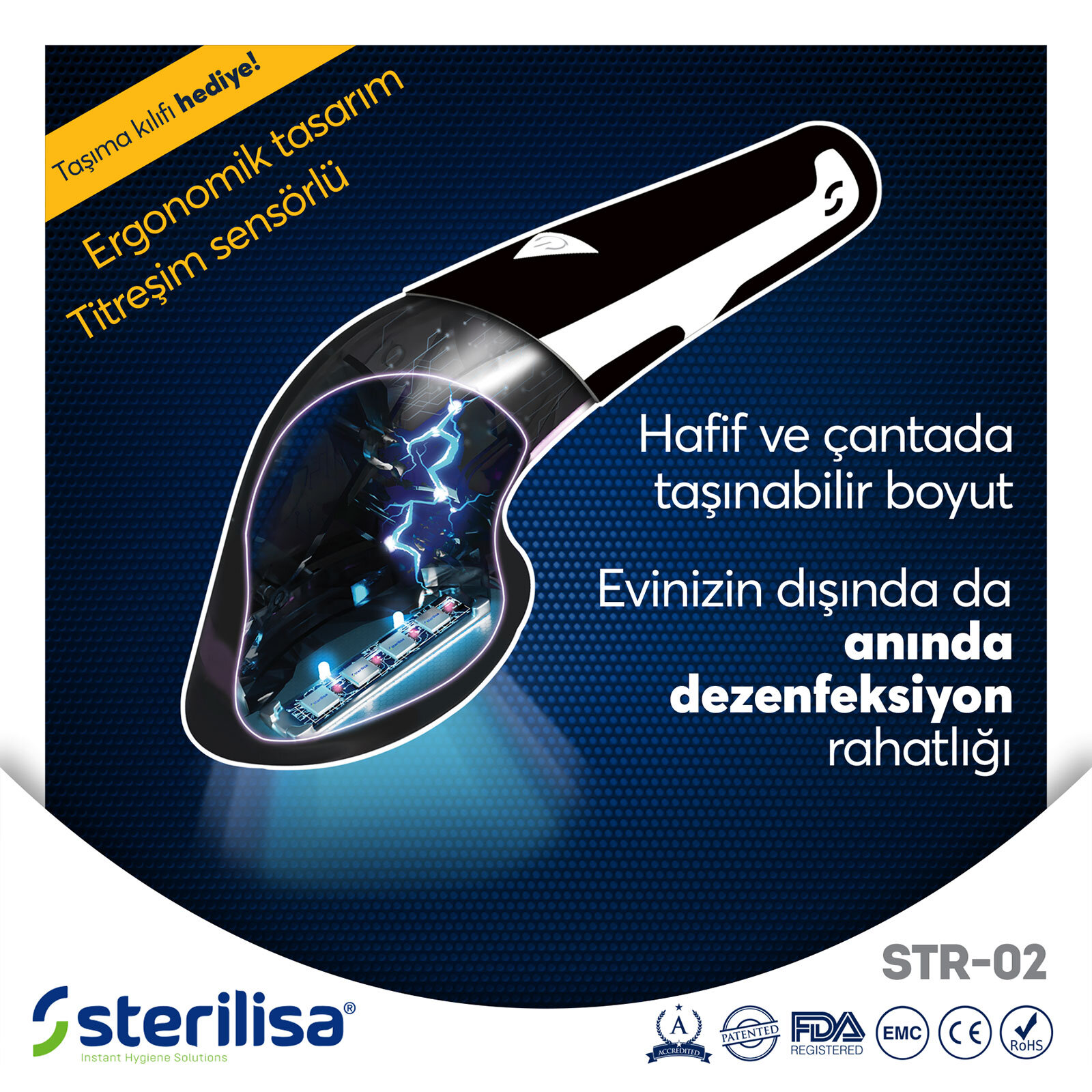 Mini - Darbeli UV Sterilizasyon ve Dezenfeksiyon Cihazı (Taşınabilir Boyut) Mini - Darbeli UV Sterilizasyon ve Dezenfeksiyon Cihazı (Taşınabilir Boyut)
