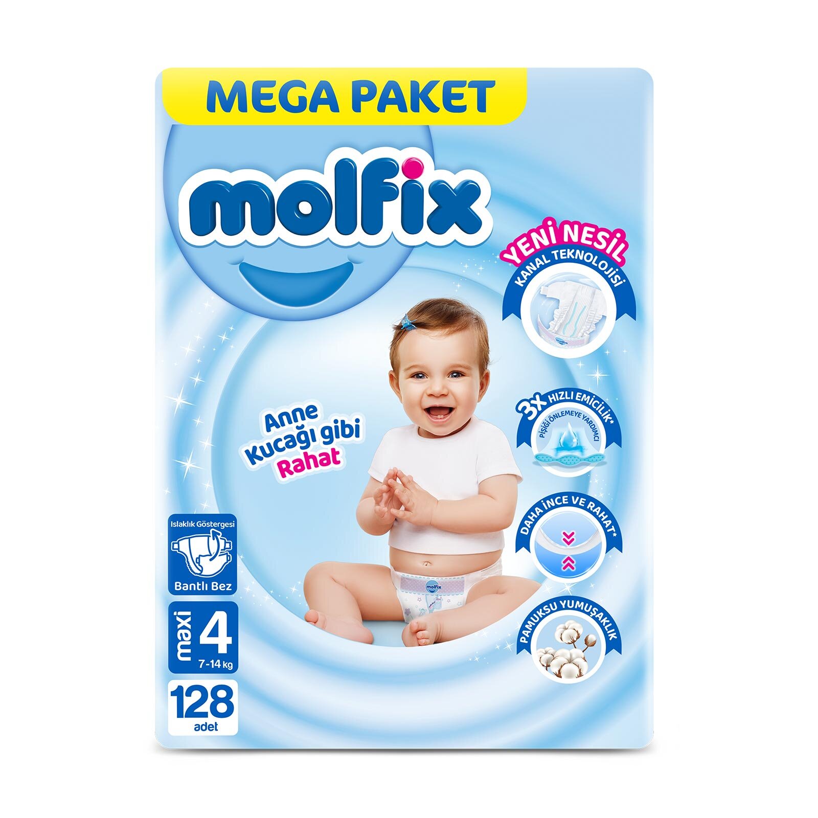 Molfıx Mega Paket 4 Beden 128 Adet Molfıx Mega Paket 4 Beden 128 Adet