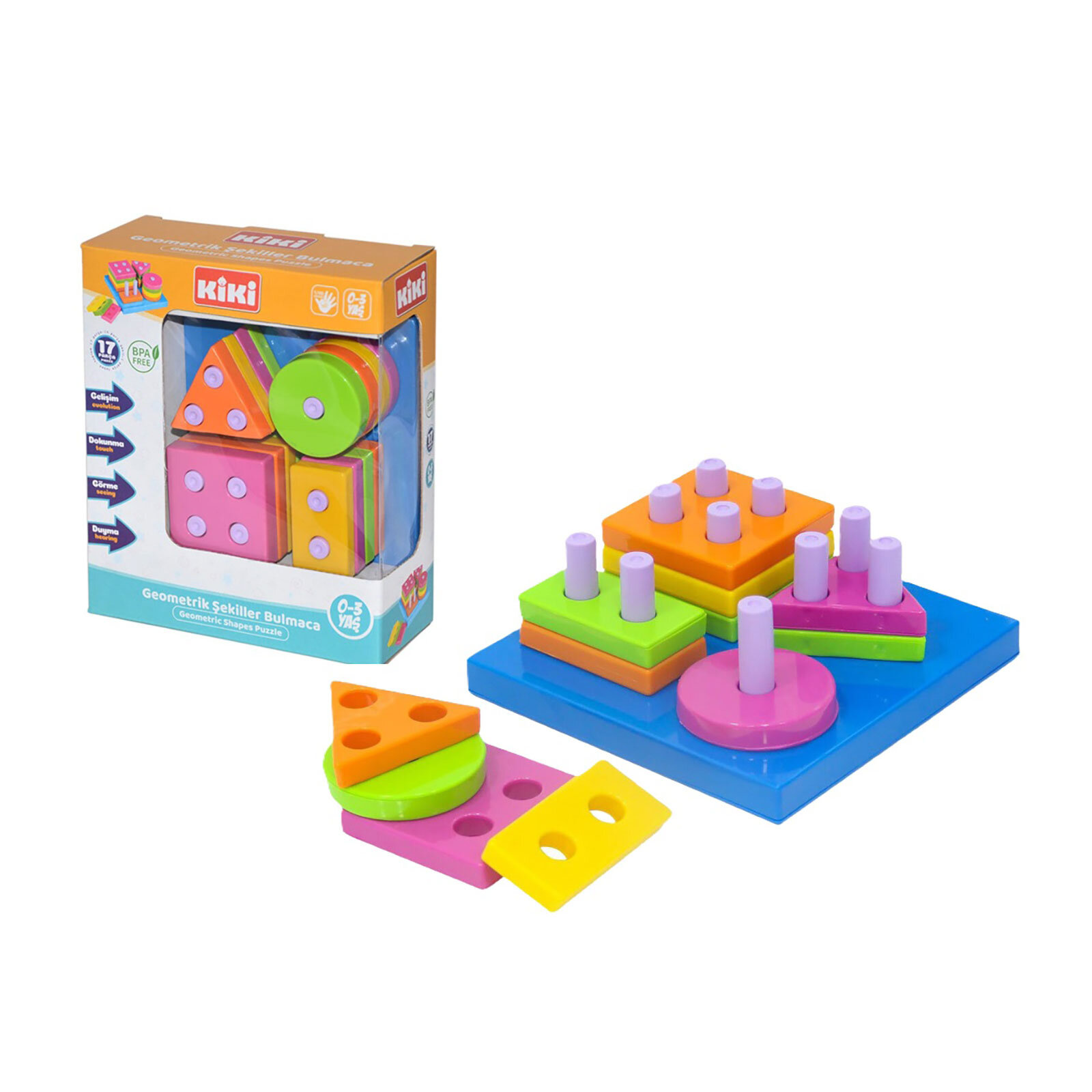 Geometrik Şekiller Bulmaca Asortili