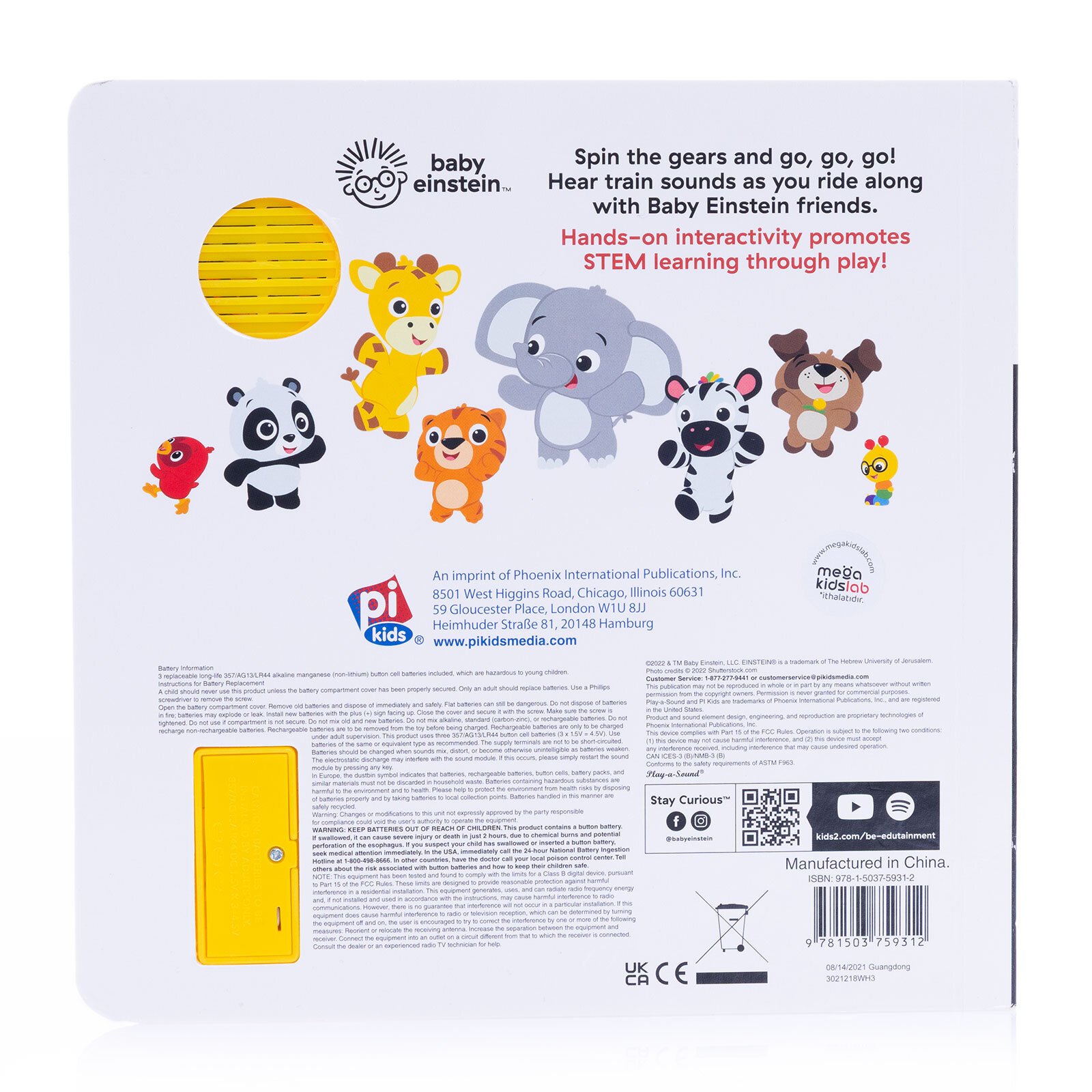 Baby Einstein: Let's Ride a Train! / İngilizce sesli ve hareketli Kitap Baby Einstein: Let's Ride a Train! / İngilizce sesli ve hareketli Kitap