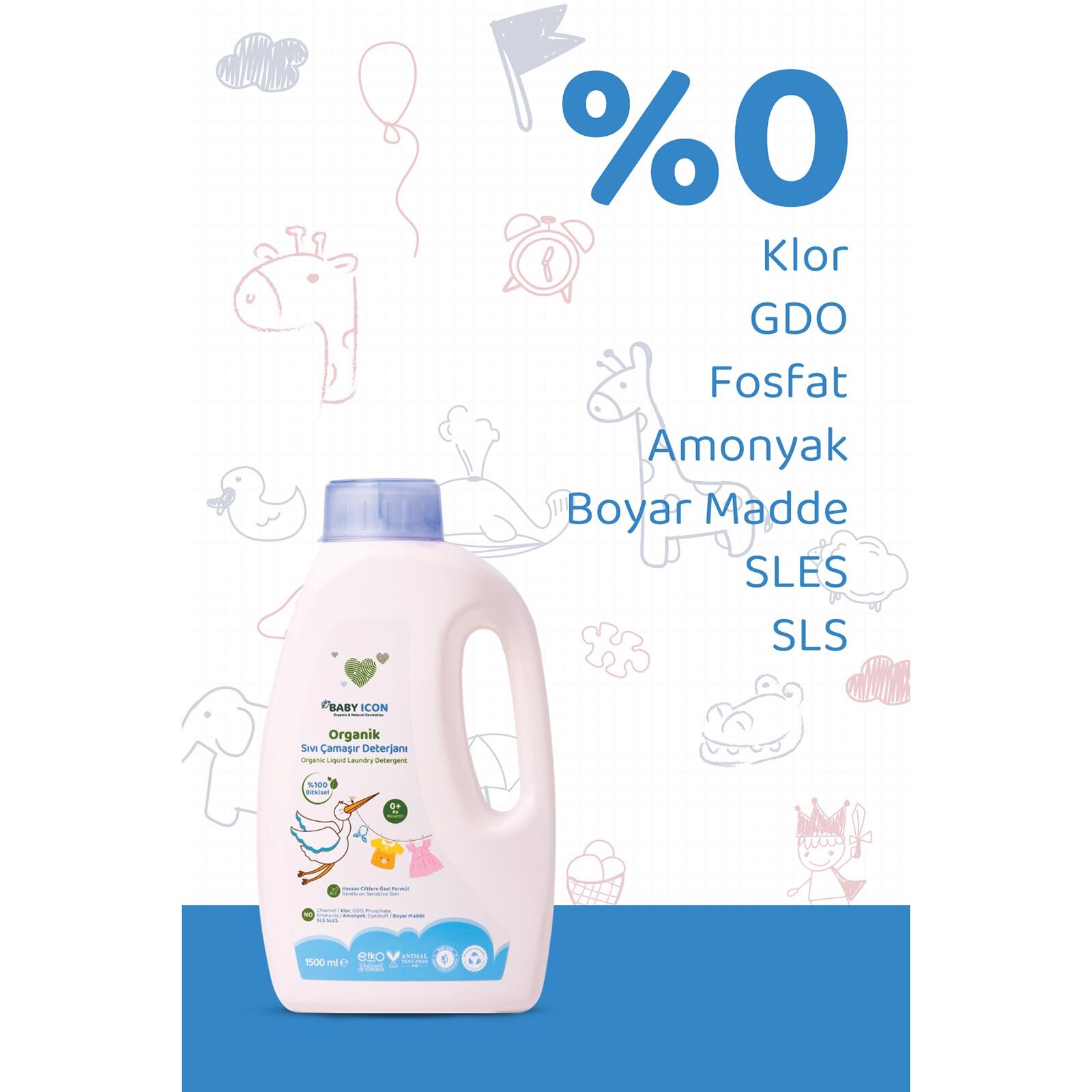 Baby İcon Çamaşır Detarjanı (1,5 LT)