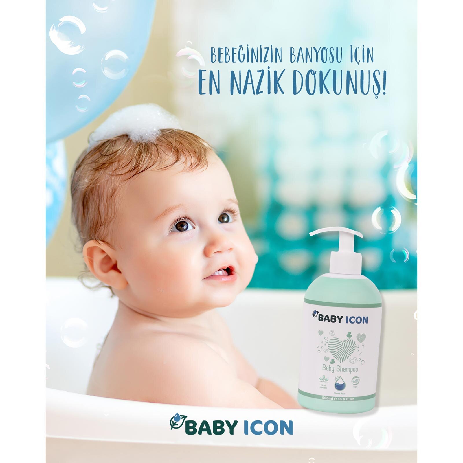 Baby İcon Saç ve Vücut Bebek Şampuanı (500 ML)