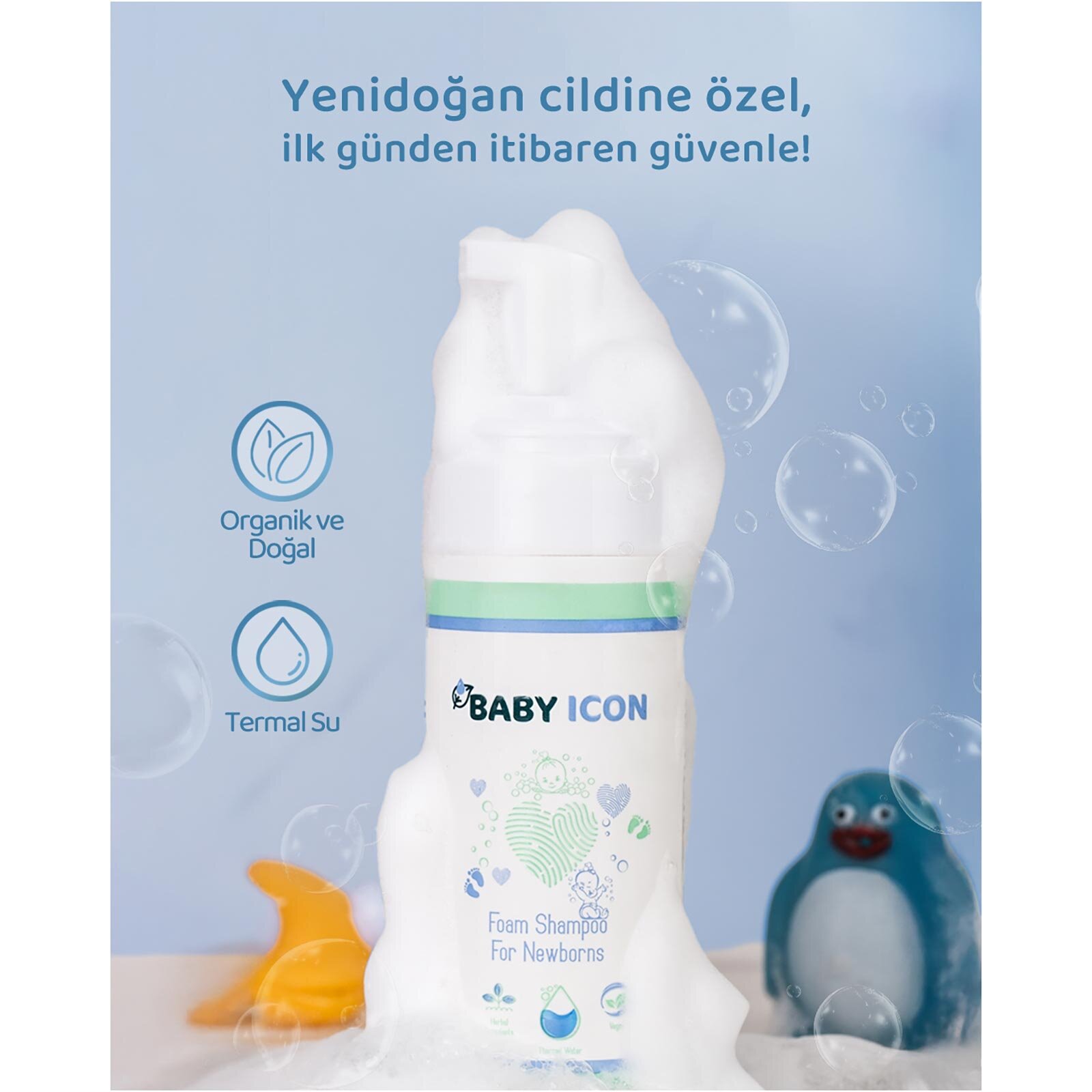 Baby İcon Yeni Doğan Konak Önleyici Köpük Şampuan (150 ML)