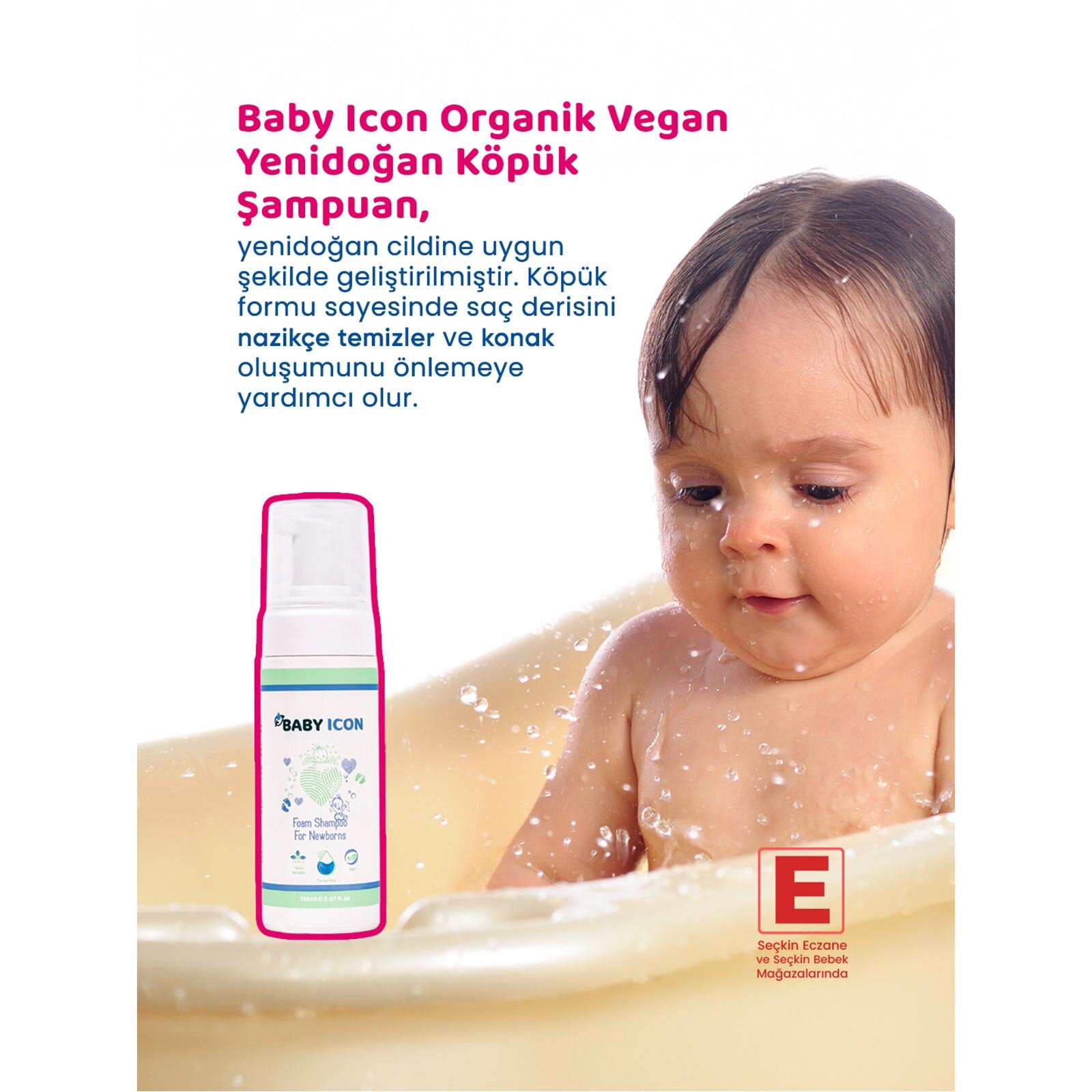 Baby İcon Yeni Doğan Konak Önleyici Köpük Şampuan (150 ML)