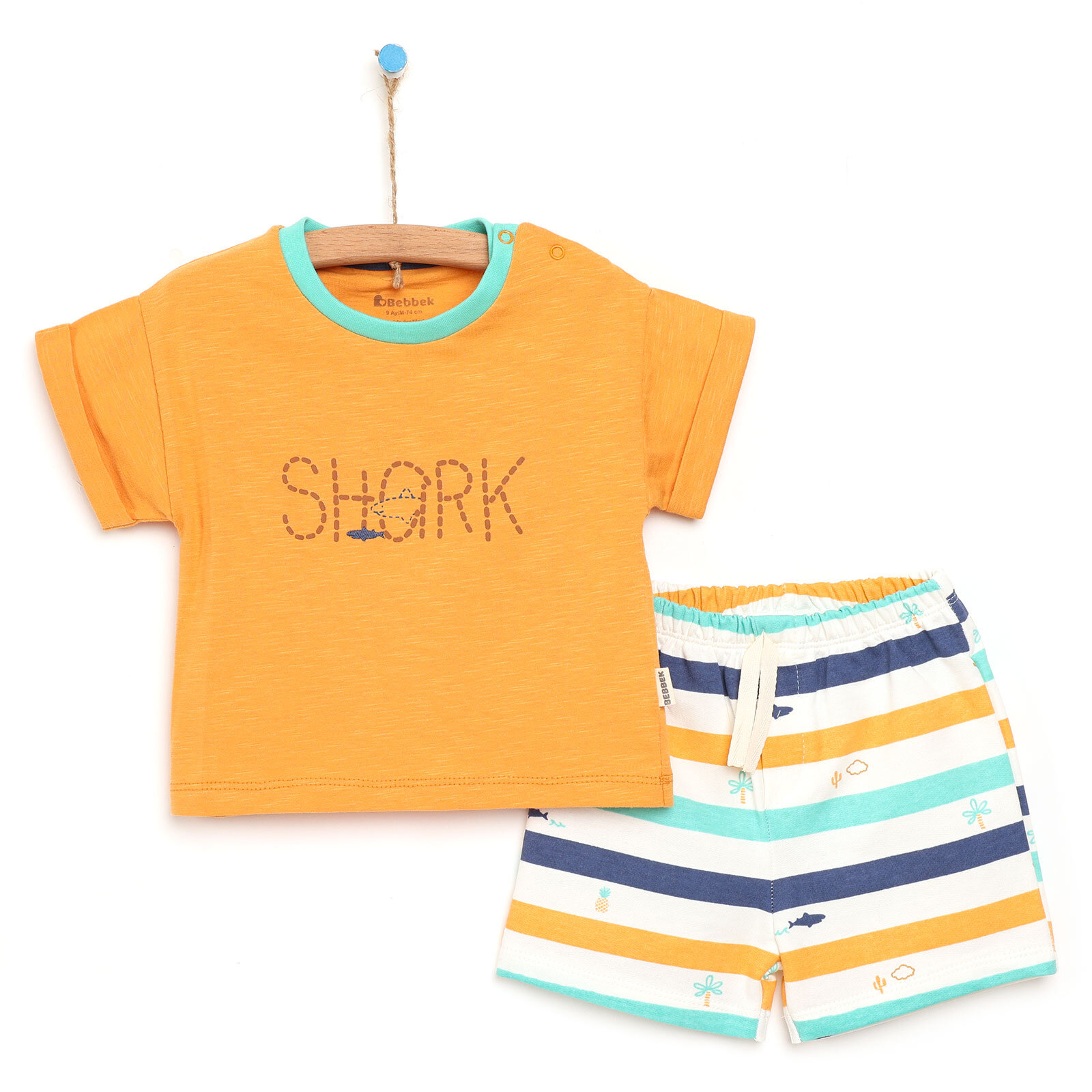 Baby Shark Tshirt-Şort Takım Erkek Bebek