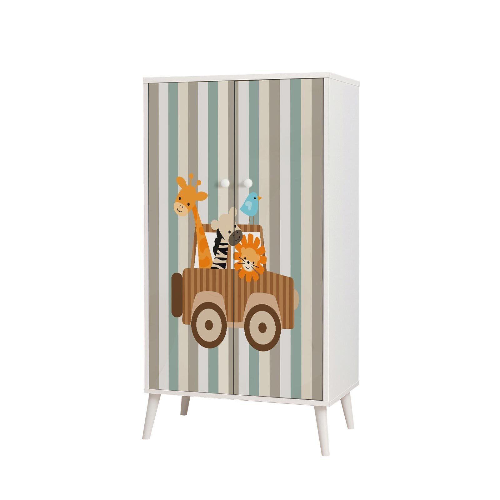 babydrop 2 Kapılı Dolap Safari