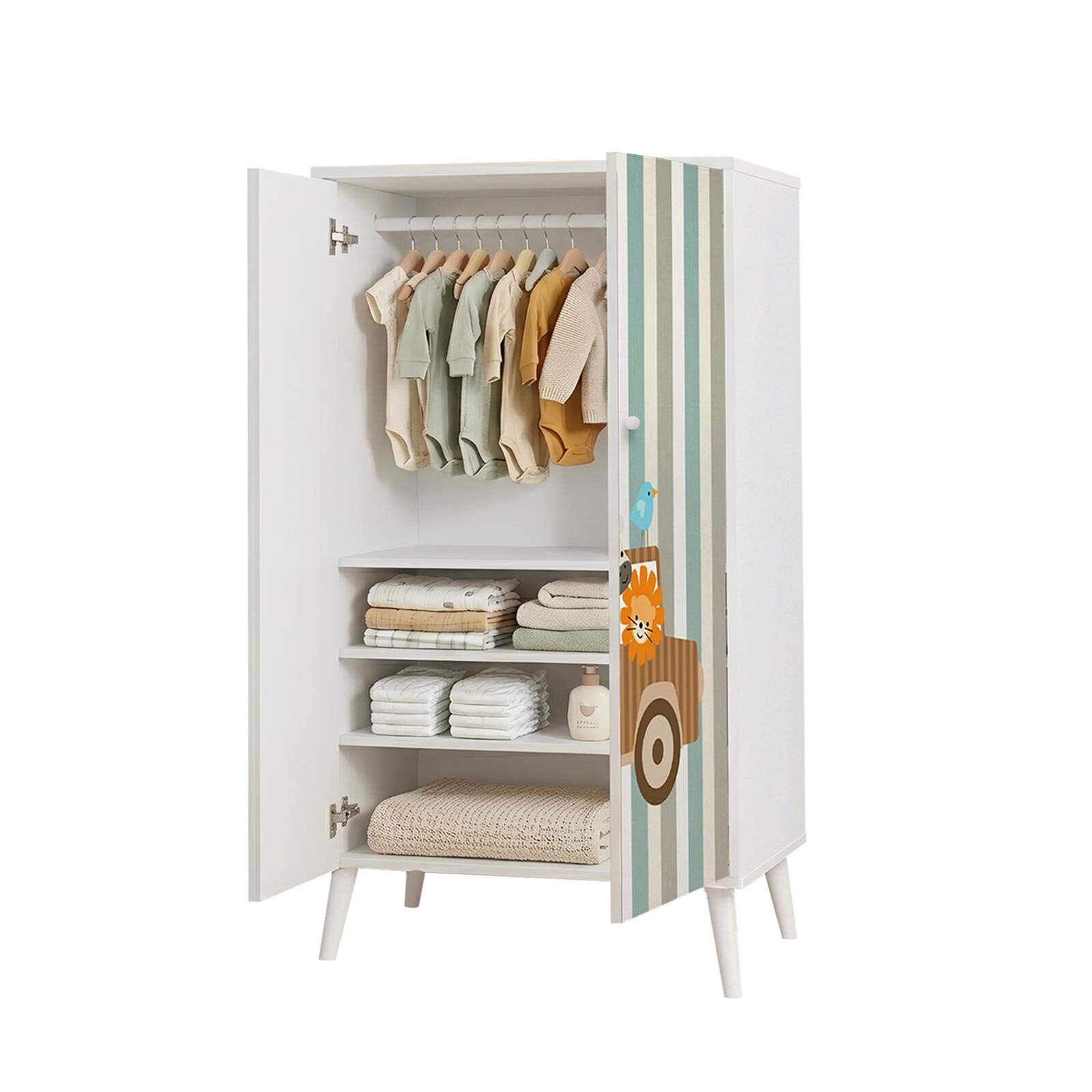 babydrop 2 Kapılı Dolap Safari