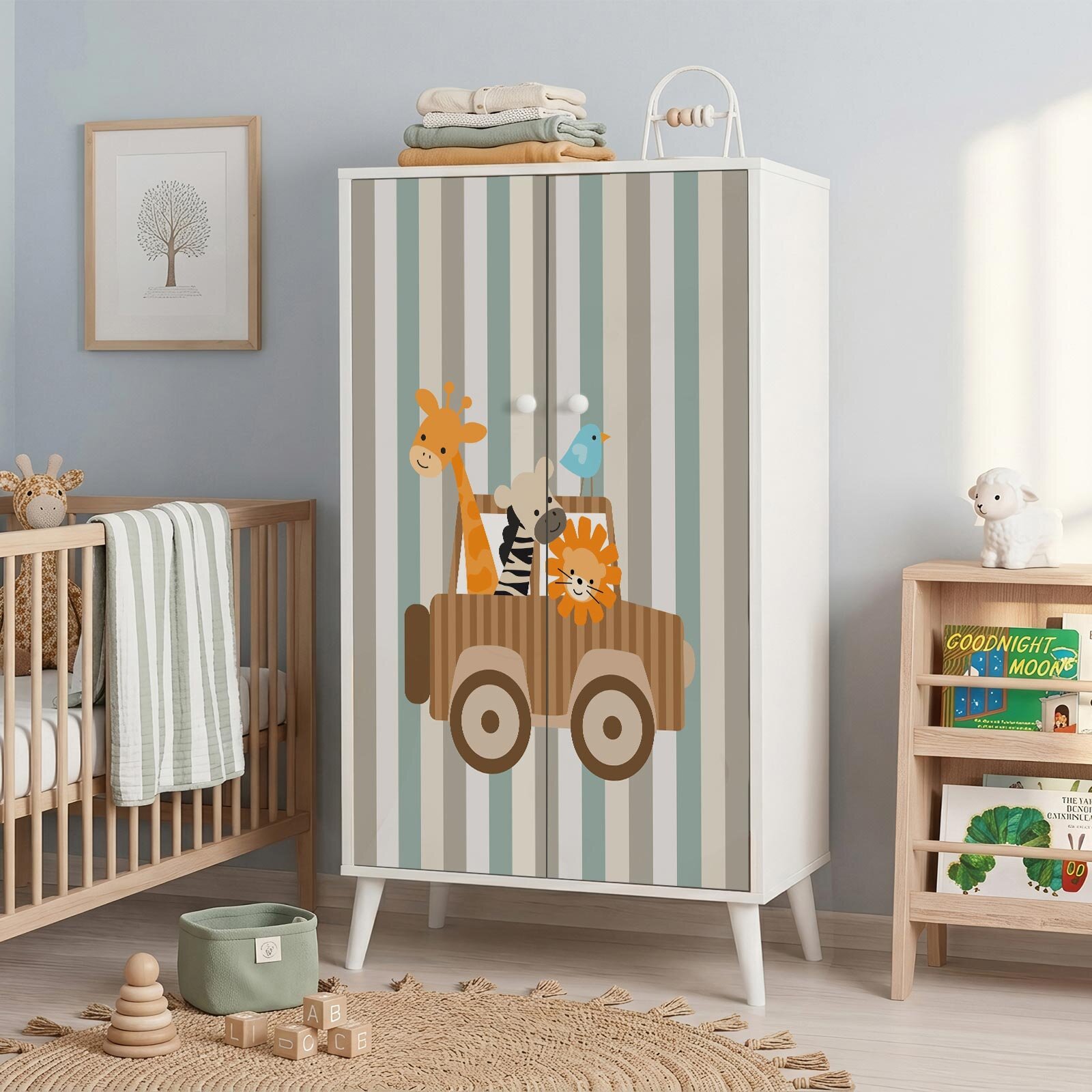 babydrop 2 Kapılı Dolap Safari