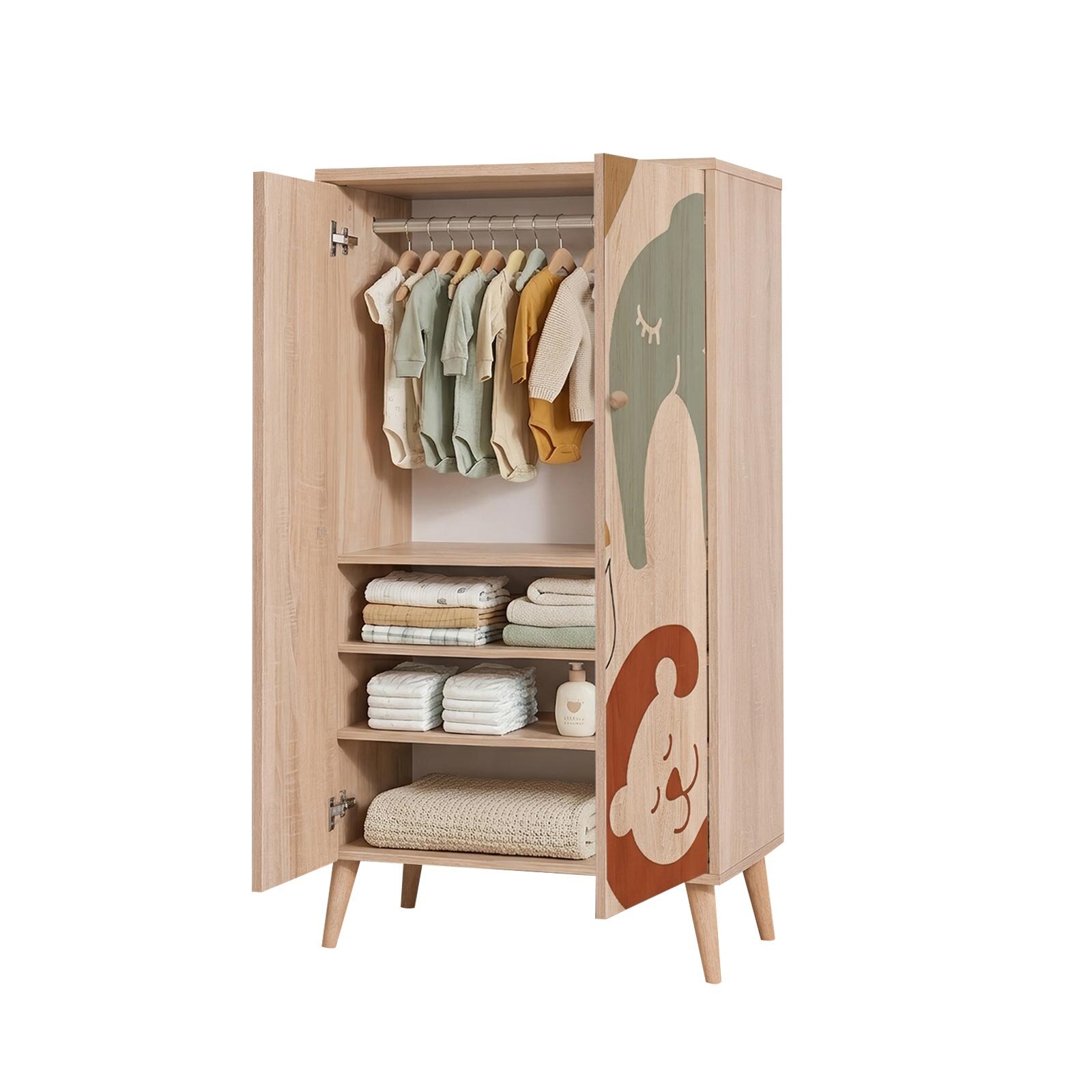 babydrop  2 Kapılı Dolap Zoo