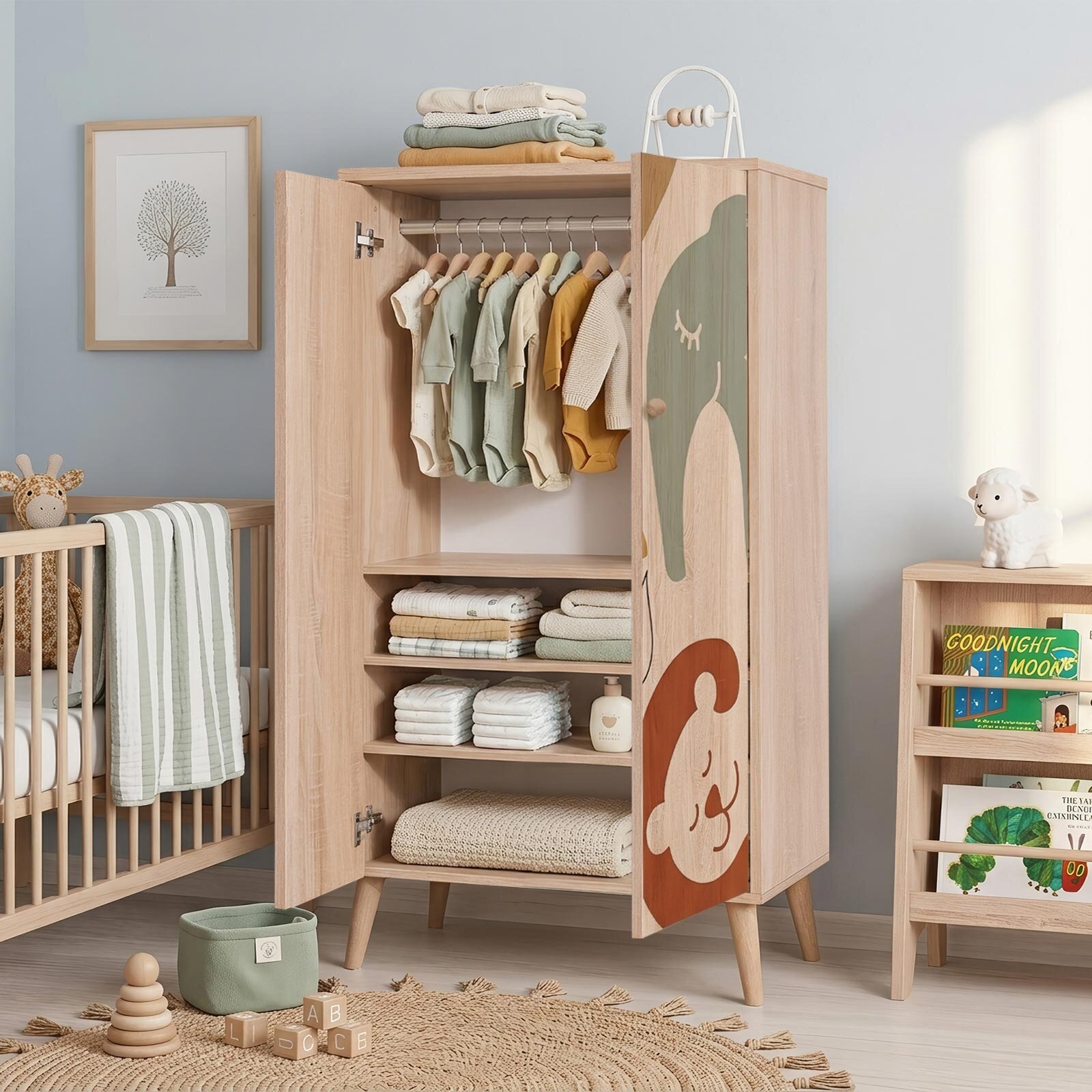 babydrop  2 Kapılı Dolap Zoo