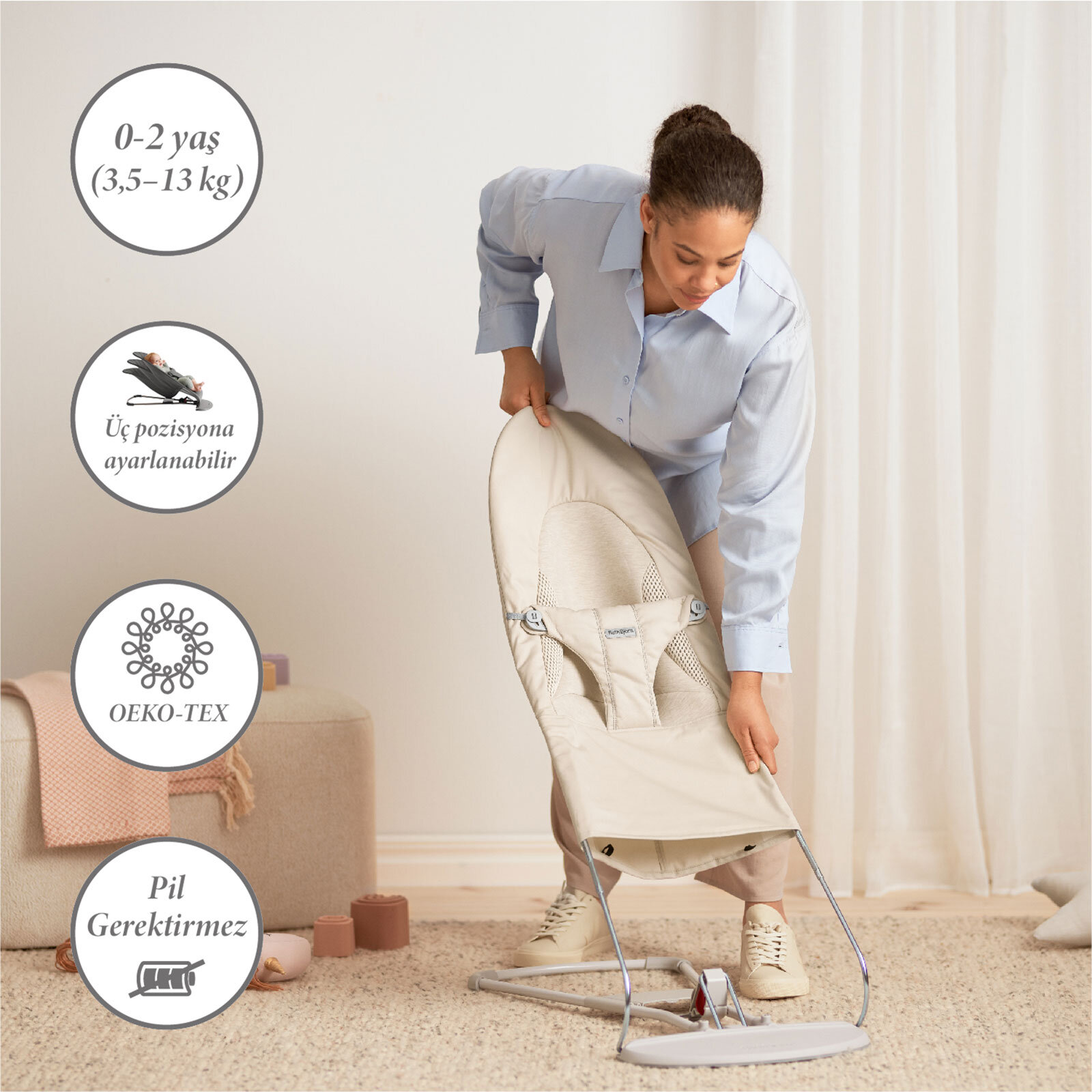 Balance Soft Woven Jersey Üçlü Kumaş / Light Beige