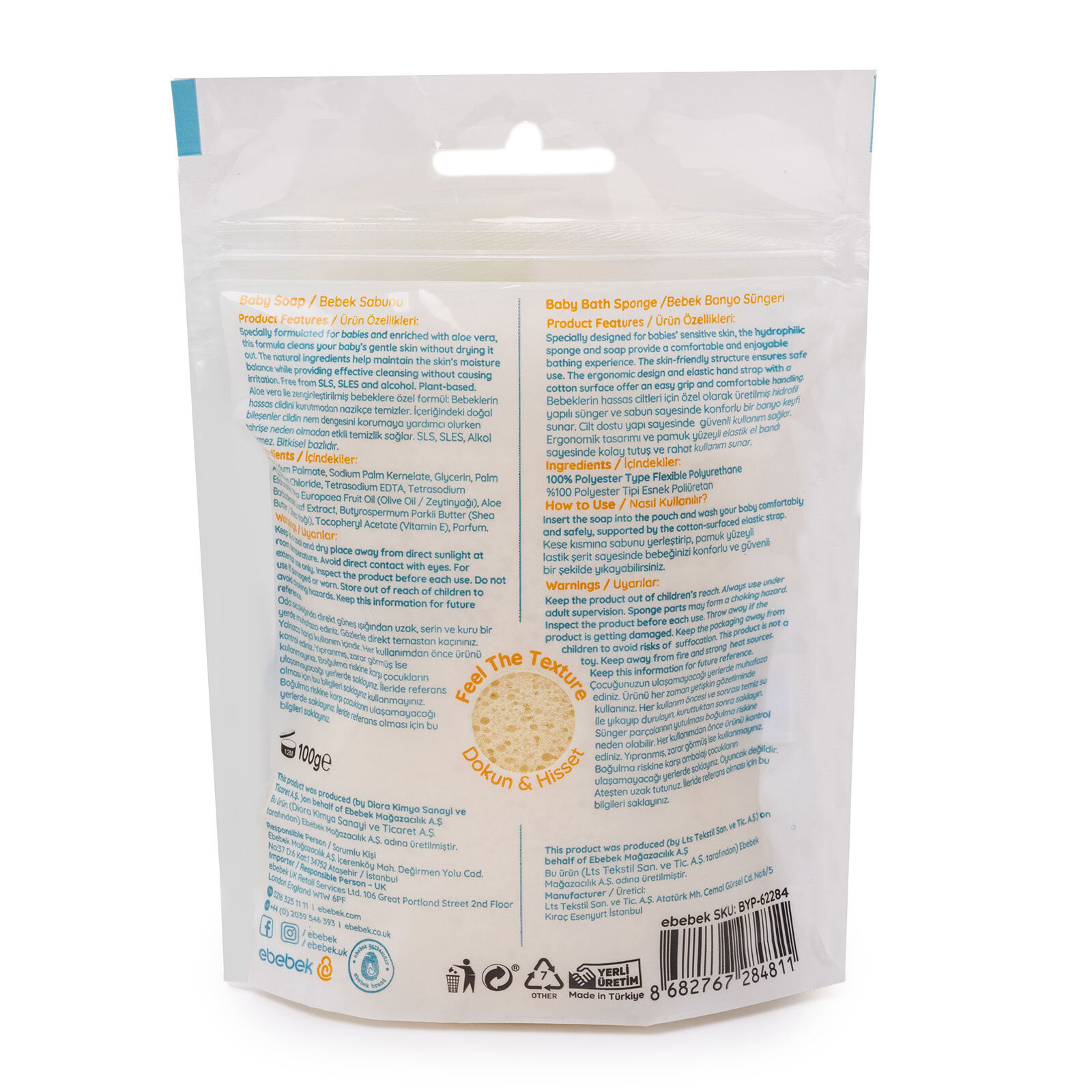 Banyo Sünger ve Sabun Seti Banyo Sünger ve Sabun Seti