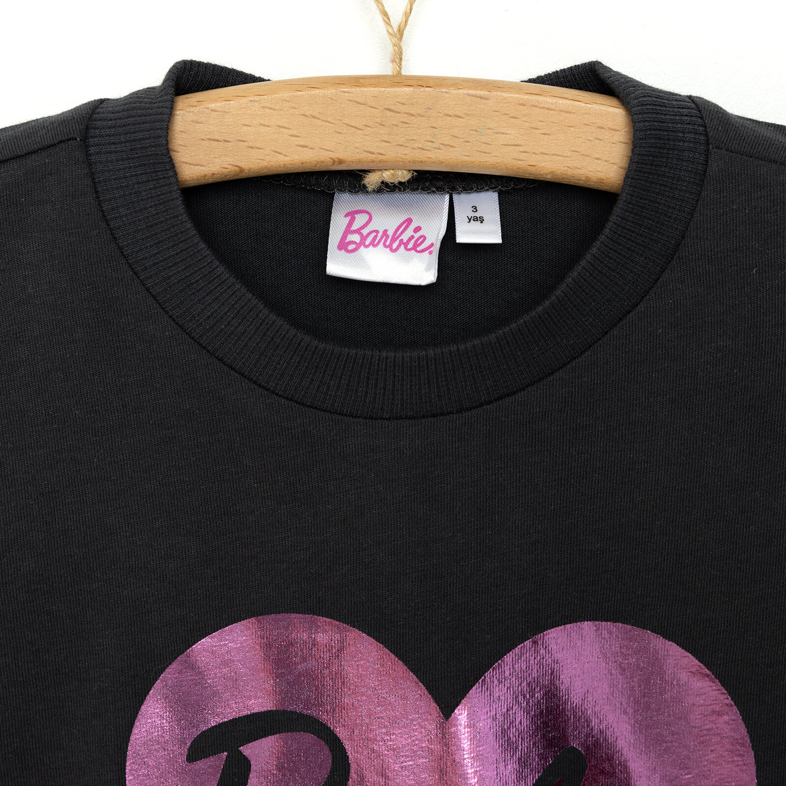 Kız Bebek Barbie Tişört Süprem Kumaş Bisiklet Yaka Kısa Kol Antrasit Kız Bebek Barbie Tişört Süprem Kumaş Bisiklet Yaka Kısa Kol Antrasit