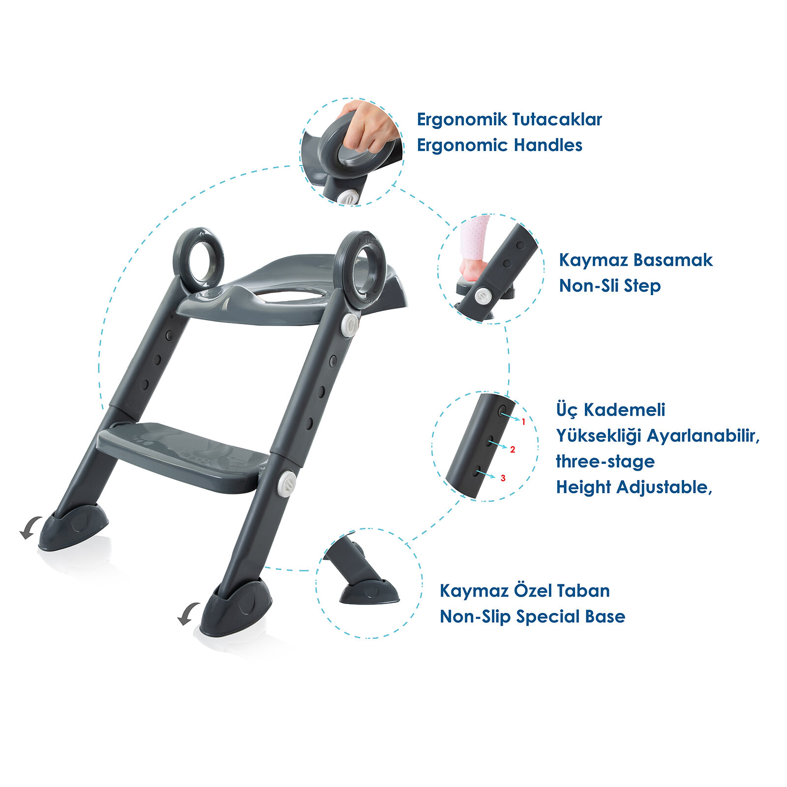 Basamaklı & Katlanır Klozet Adaptörü