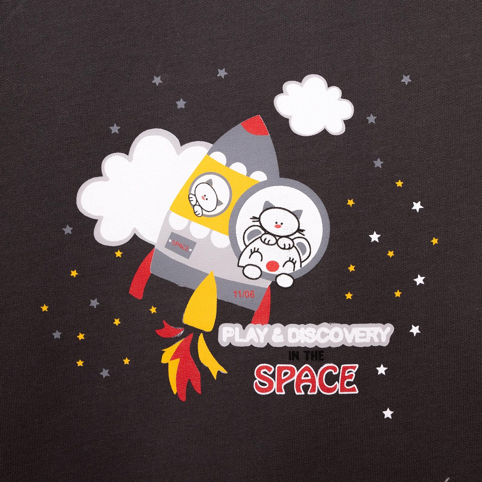 Erkek Bebek Sweatshirt Şardonlu Çıtçıtlı Bisiklet Yaka Uzun Kol Koyu Gri Erkek Bebek Sweatshirt Şardonlu Çıtçıtlı Bisiklet Yaka Uzun Kol Koyu Gri