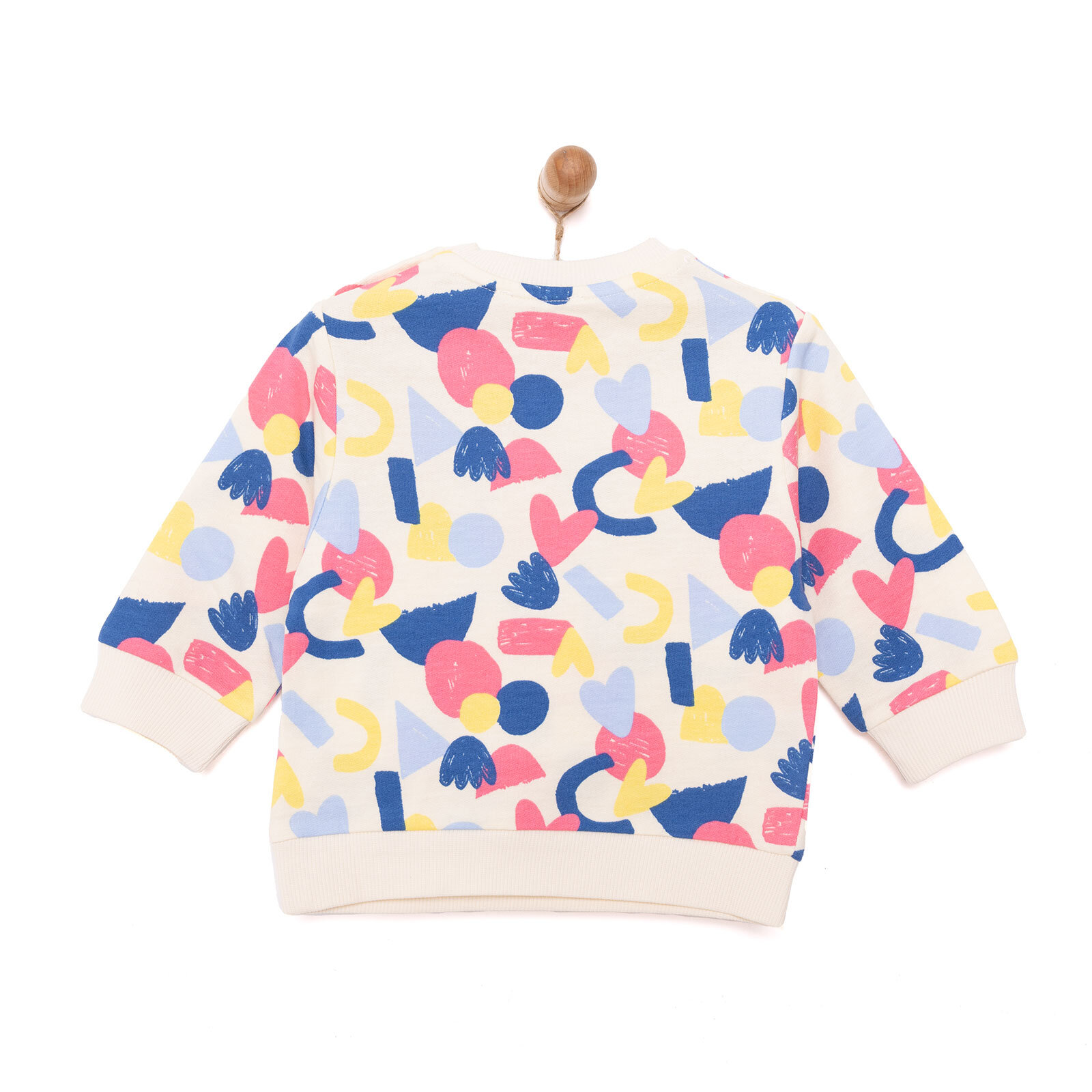 Basic Az Şardonlu Aslan Desenli Sweatshirt Kız Bebek