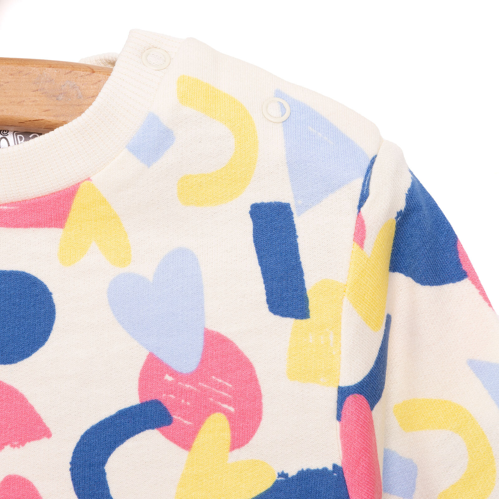 Basic Az Şardonlu Aslan Desenli Sweatshirt Kız Bebek