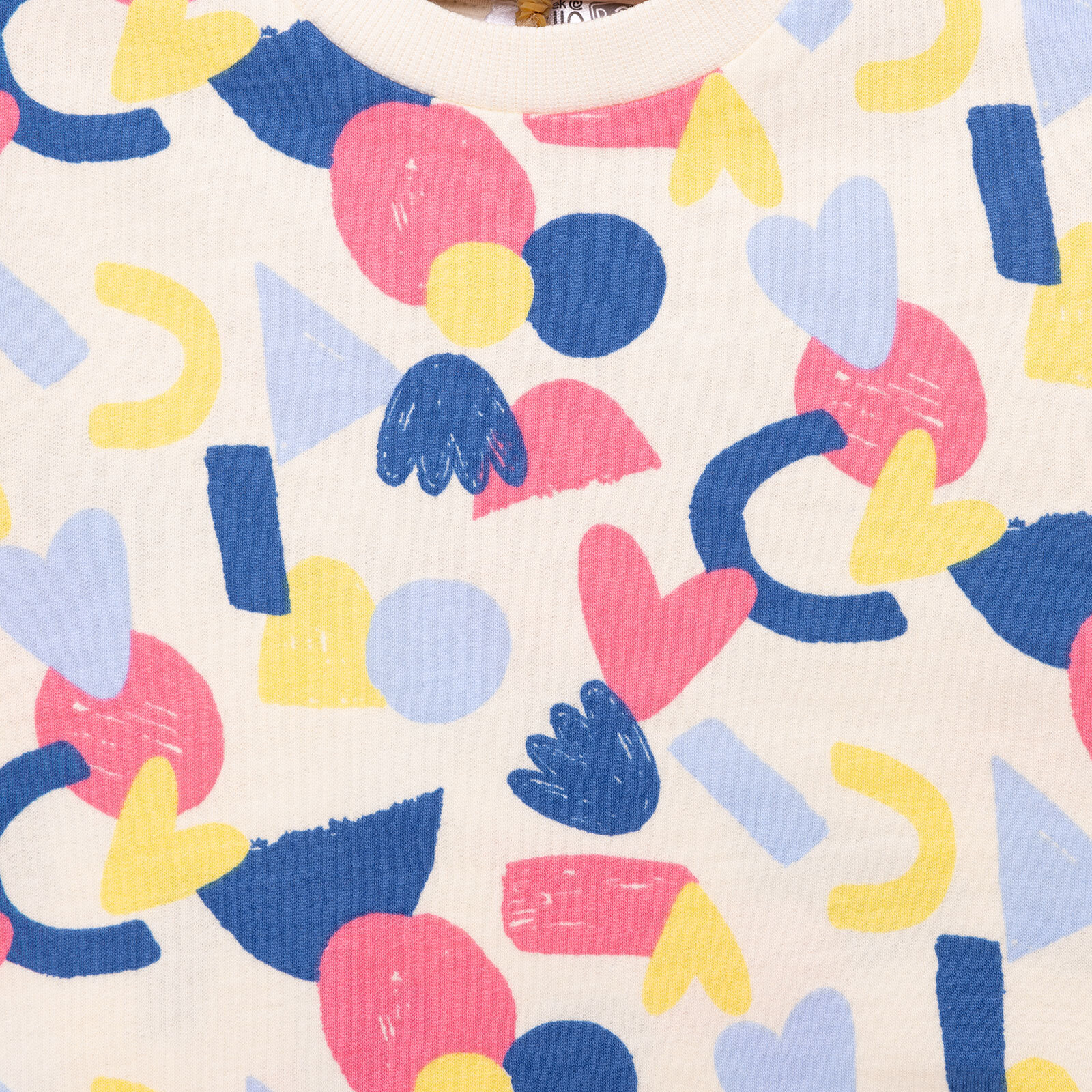 Basic Az Şardonlu Aslan Desenli Sweatshirt Kız Bebek