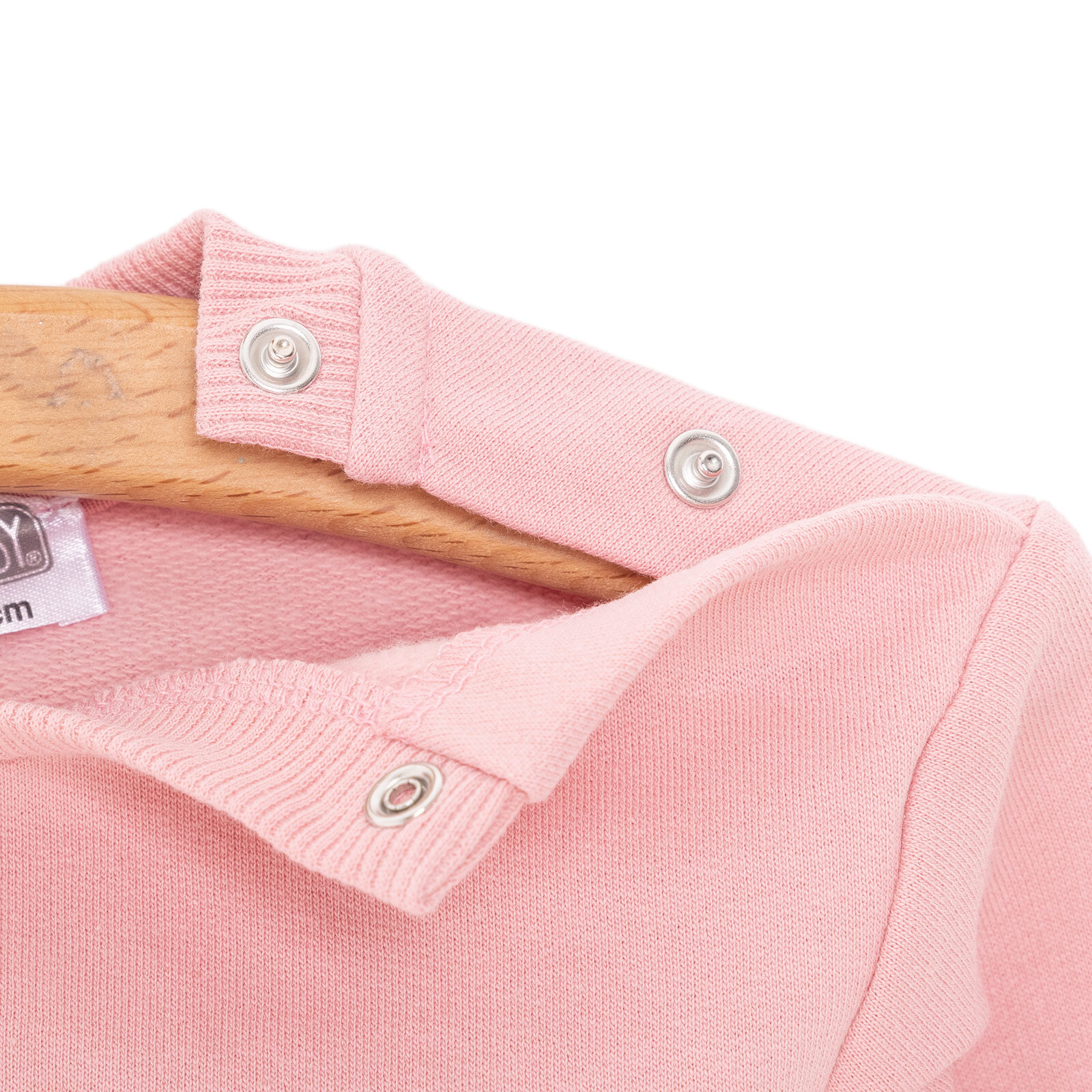 Kız Bebek Sweatshirt Şardonlu Bisiklet Yaka Uzun Kol Pudra Kız Bebek Sweatshirt Şardonlu Bisiklet Yaka Uzun Kol Pudra