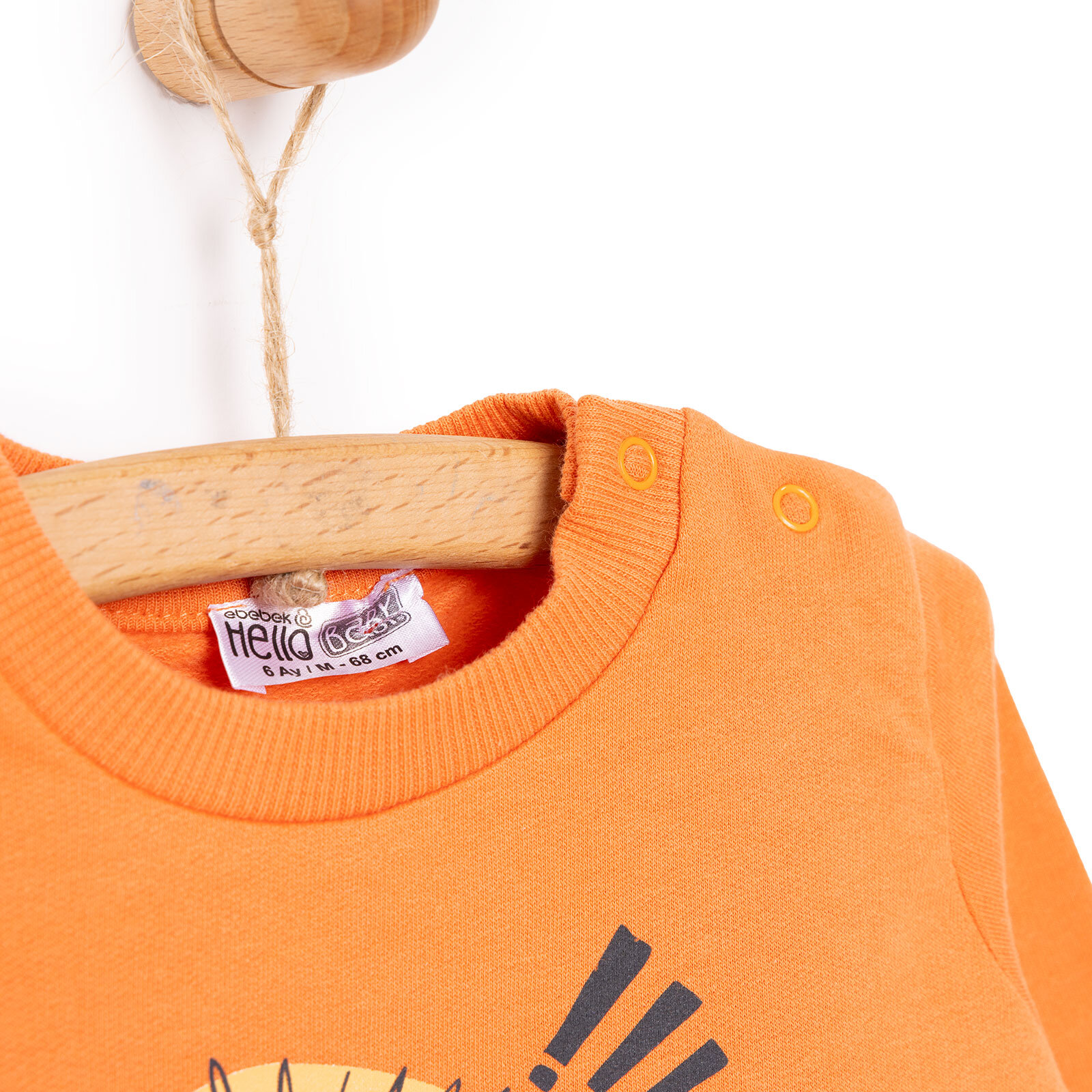 Basic Az Şardonlu Aslan Desenli Sweatshirt