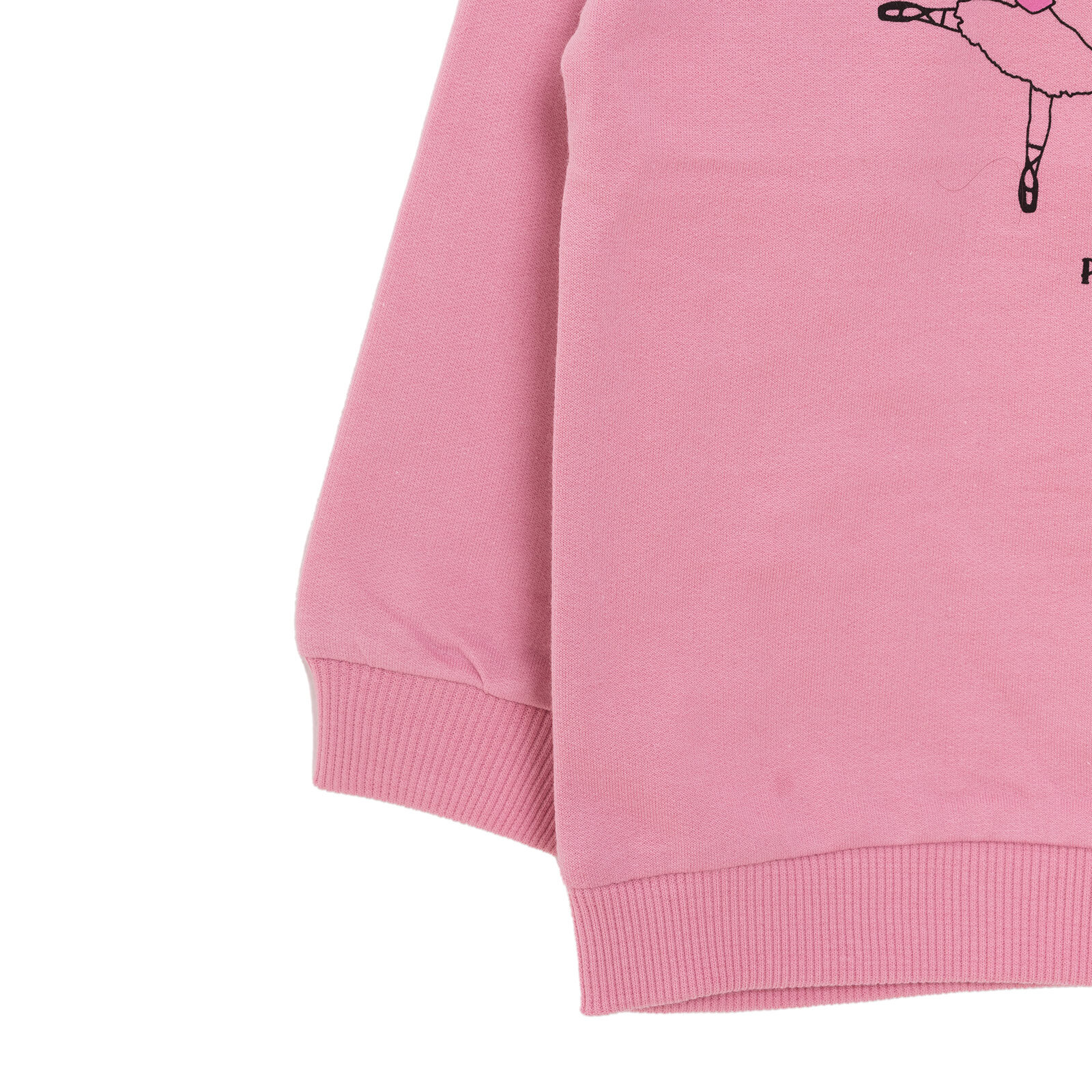 Kız Bebek Sweatshirt Şardonlu Balerin Desenli Bisiklet Yaka Uzun Kol Pembe Kız Bebek Sweatshirt Şardonlu Balerin Desenli Bisiklet Yaka Uzun Kol Pembe