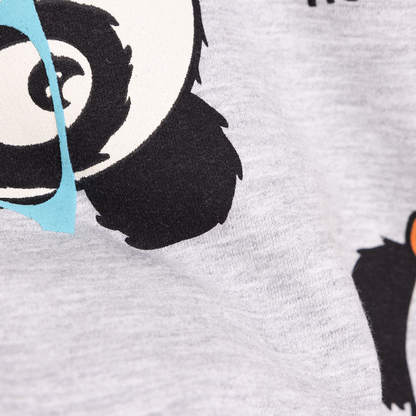 Erkek Bebek Sweatshirt Bearly Awesome Baskılı Çıtçıtlı Bisiklet Yaka Uzun Kol Gri Melanj