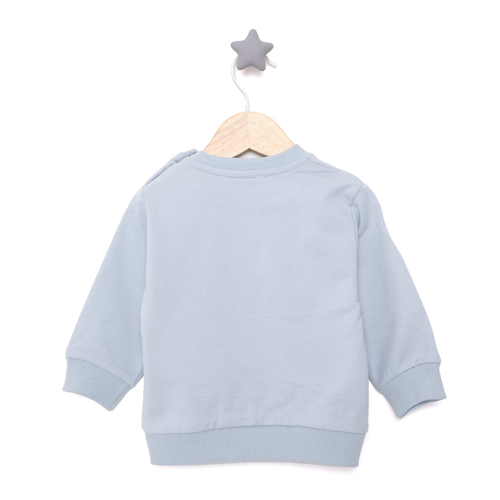 Basic Az Şardonlu Çiçekli Yazı Desenli Sweatshirt Kız Bebek Basic Az Şardonlu Çiçekli Yazı Desenli Sweatshirt Kız Bebek