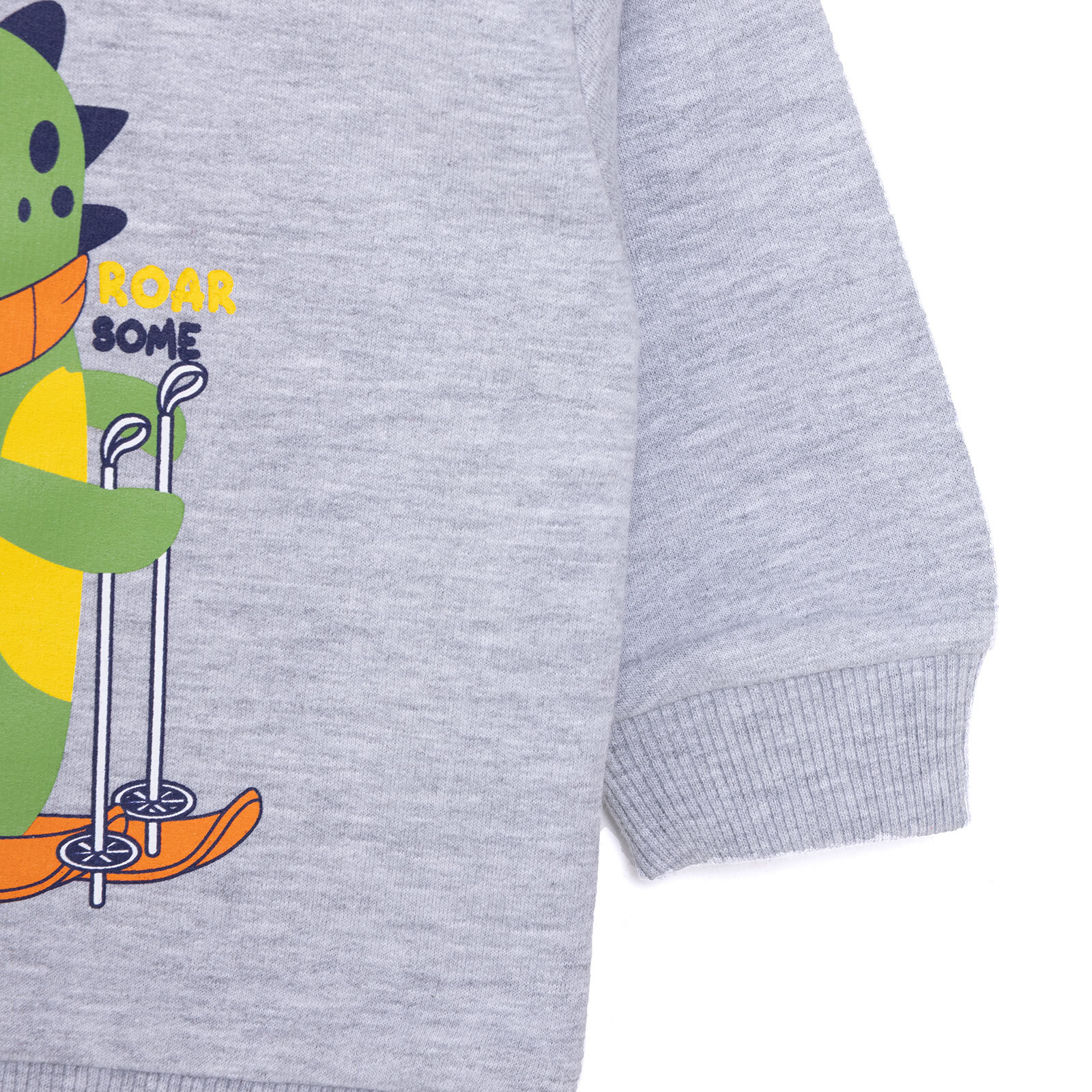 Basic Az Şardonlu Dinozor Desenli Sweatshirt Erkek Bebek Basic Az Şardonlu Dinozor Desenli Sweatshirt Erkek Bebek