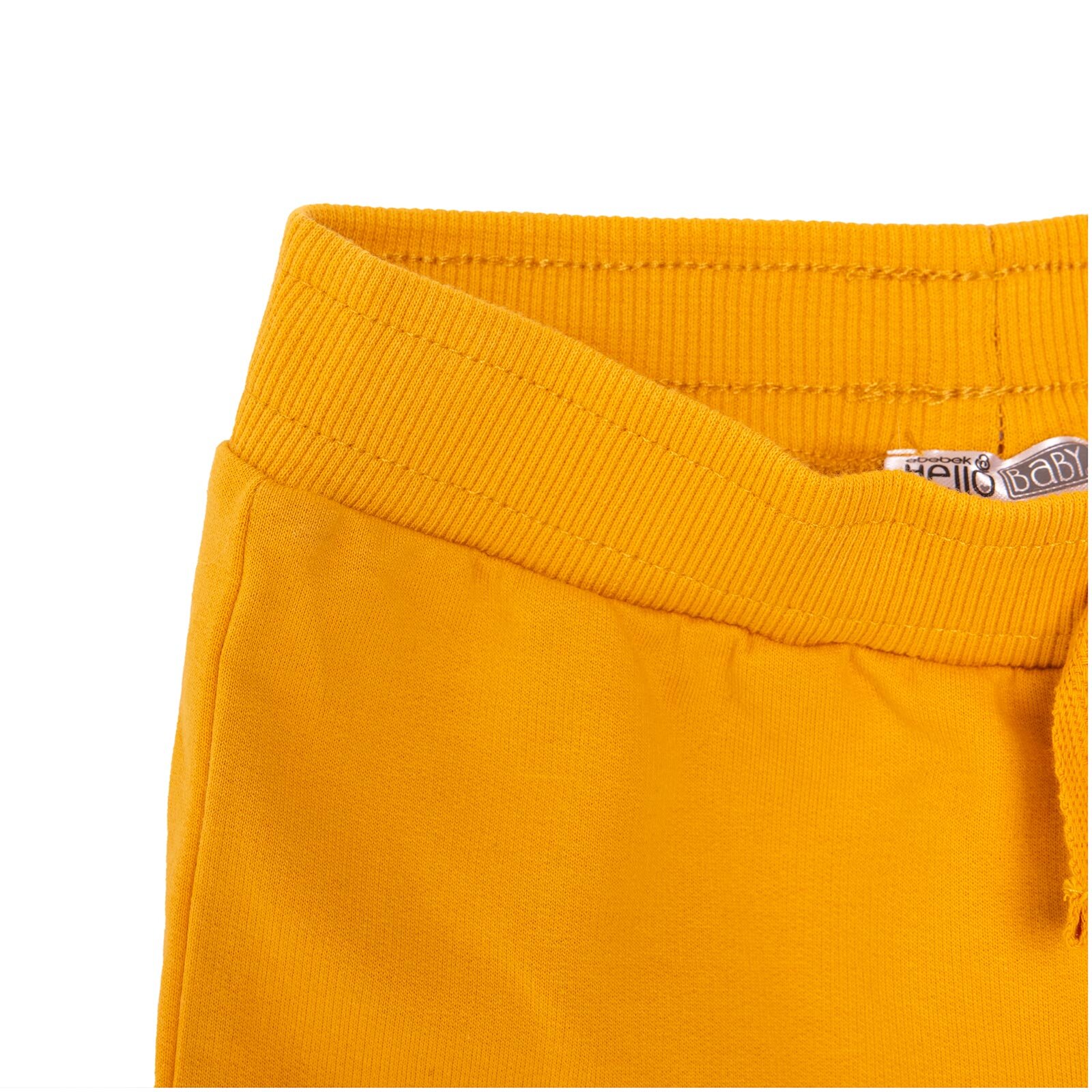 Erkek Bebek Eşofman Alt Şardonlu Kumaş Ribana Paça Gri