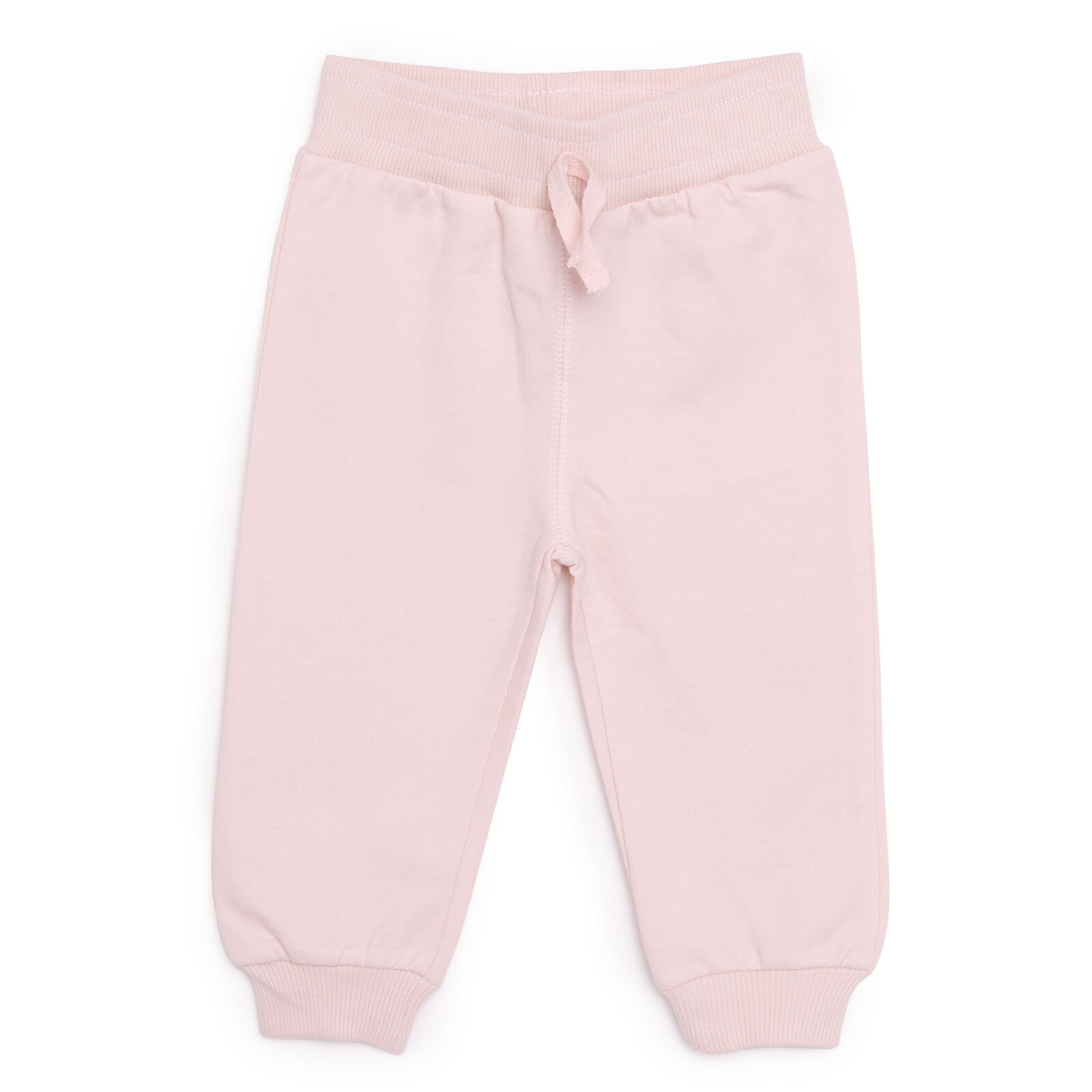 Kız Bebek Eşofman Alt Şardonlu Ribana Paça Pembe Kız Bebek Eşofman Alt Şardonlu Ribana Paça Pembe