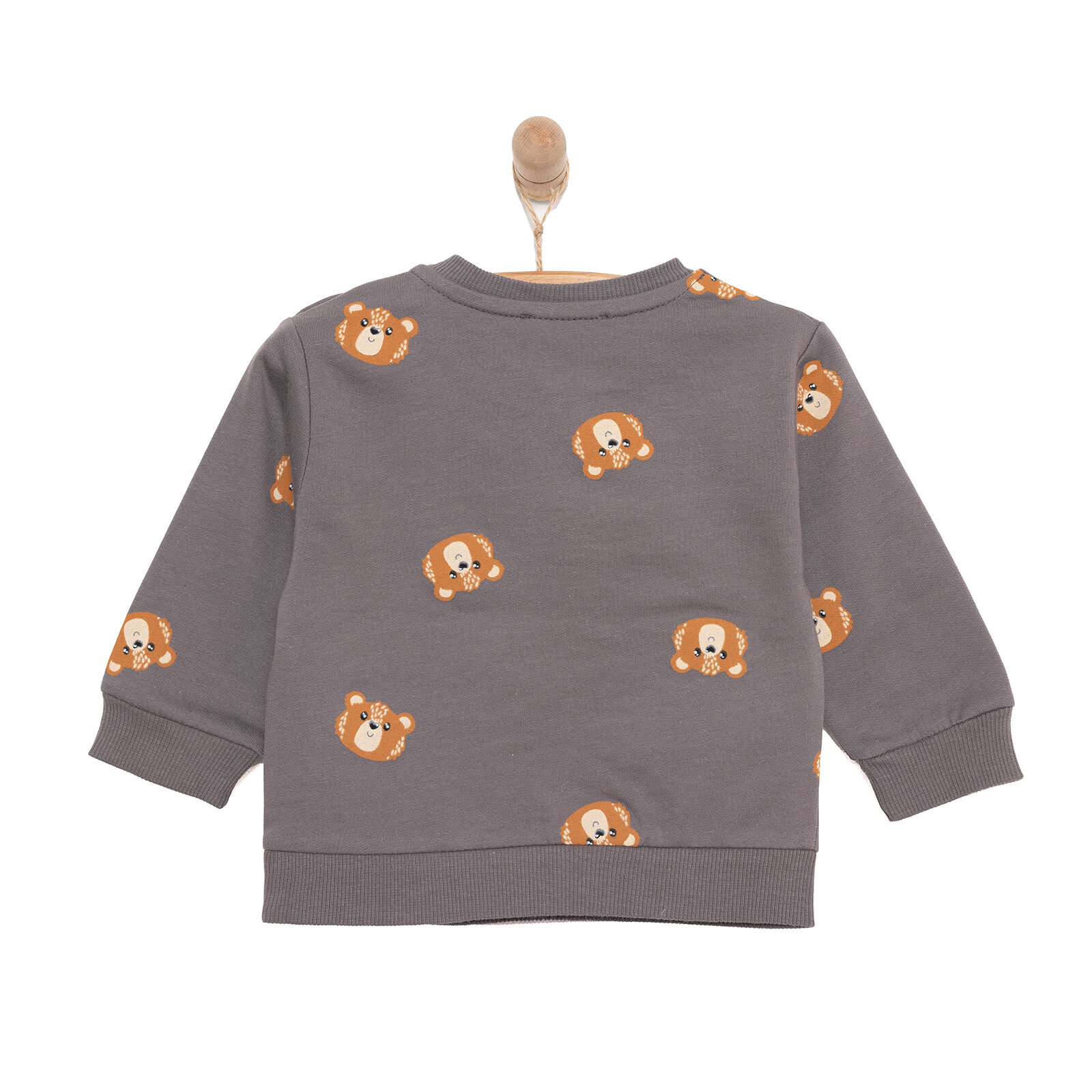 Basic Az Şardonlu Honey Bear Desenli Sweatshirt Erkek Bebek Basic Az Şardonlu Honey Bear Desenli Sweatshirt Erkek Bebek