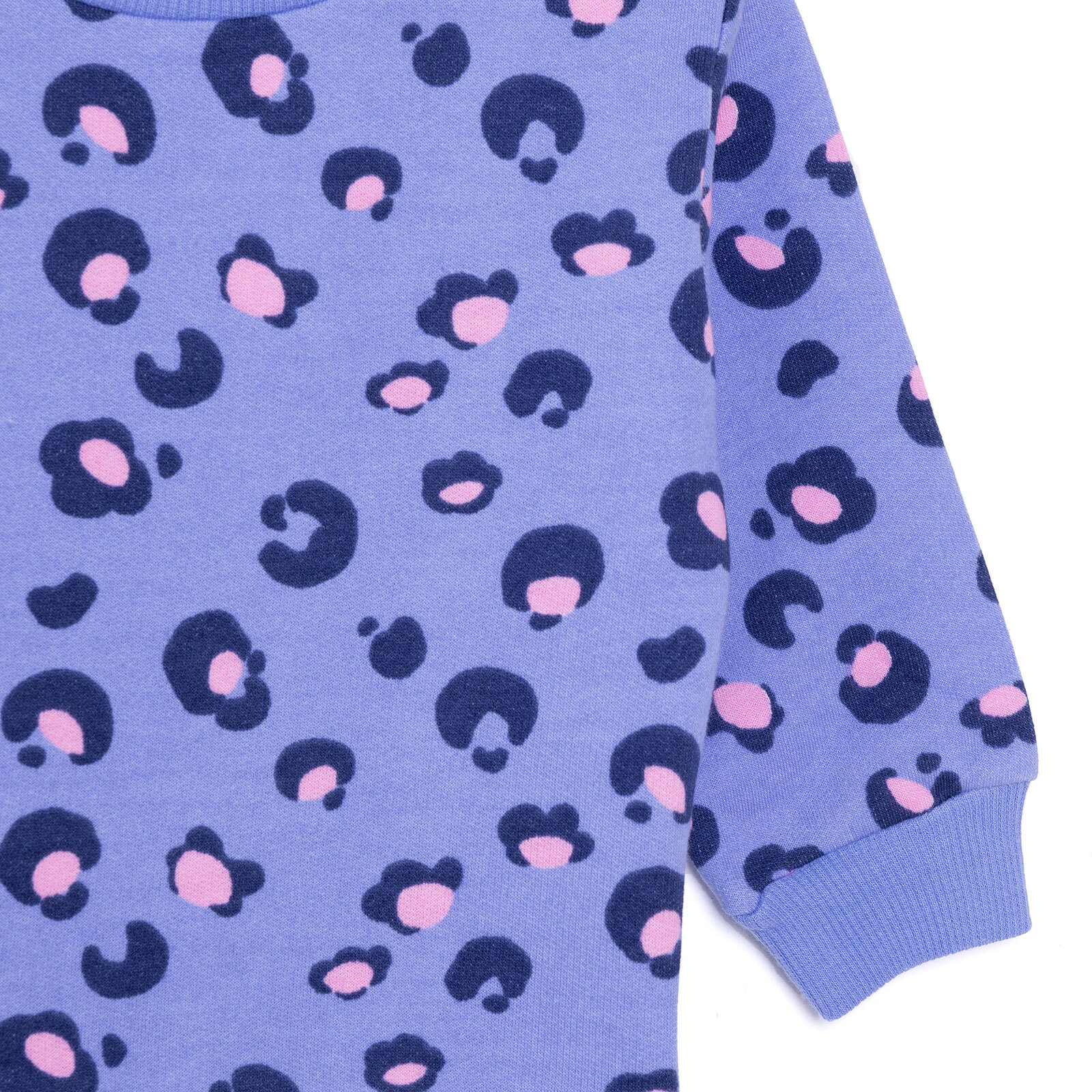 Basic Az Şardonlu Leopar Desenli Sweatshirt Kız Bebek Basic Az Şardonlu Leopar Desenli Sweatshirt Kız Bebek