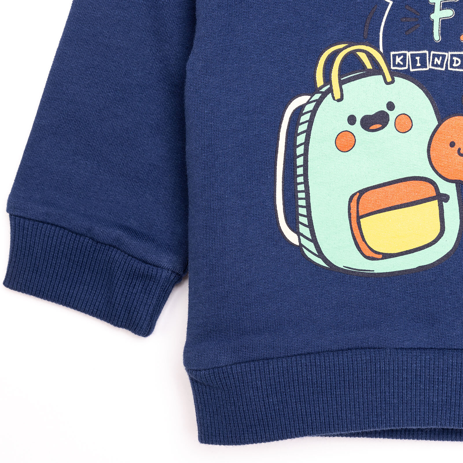 Basic Az Şardonlu Okul Temalı Sweatshirt Erkek Bebek