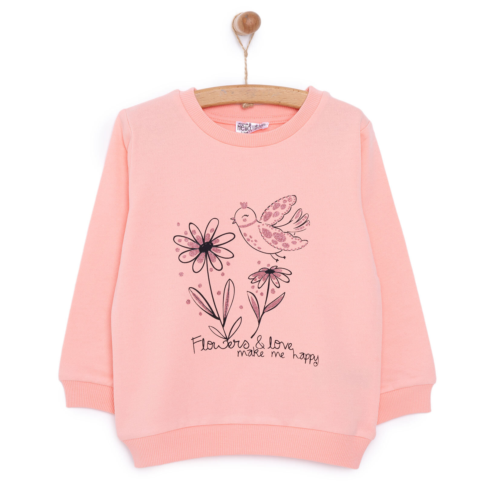 Basic Az Şardonlu Papatya Desenli Sweatshirt Kız Bebek Basic Az Şardonlu Papatya Desenli Sweatshirt Kız Bebek