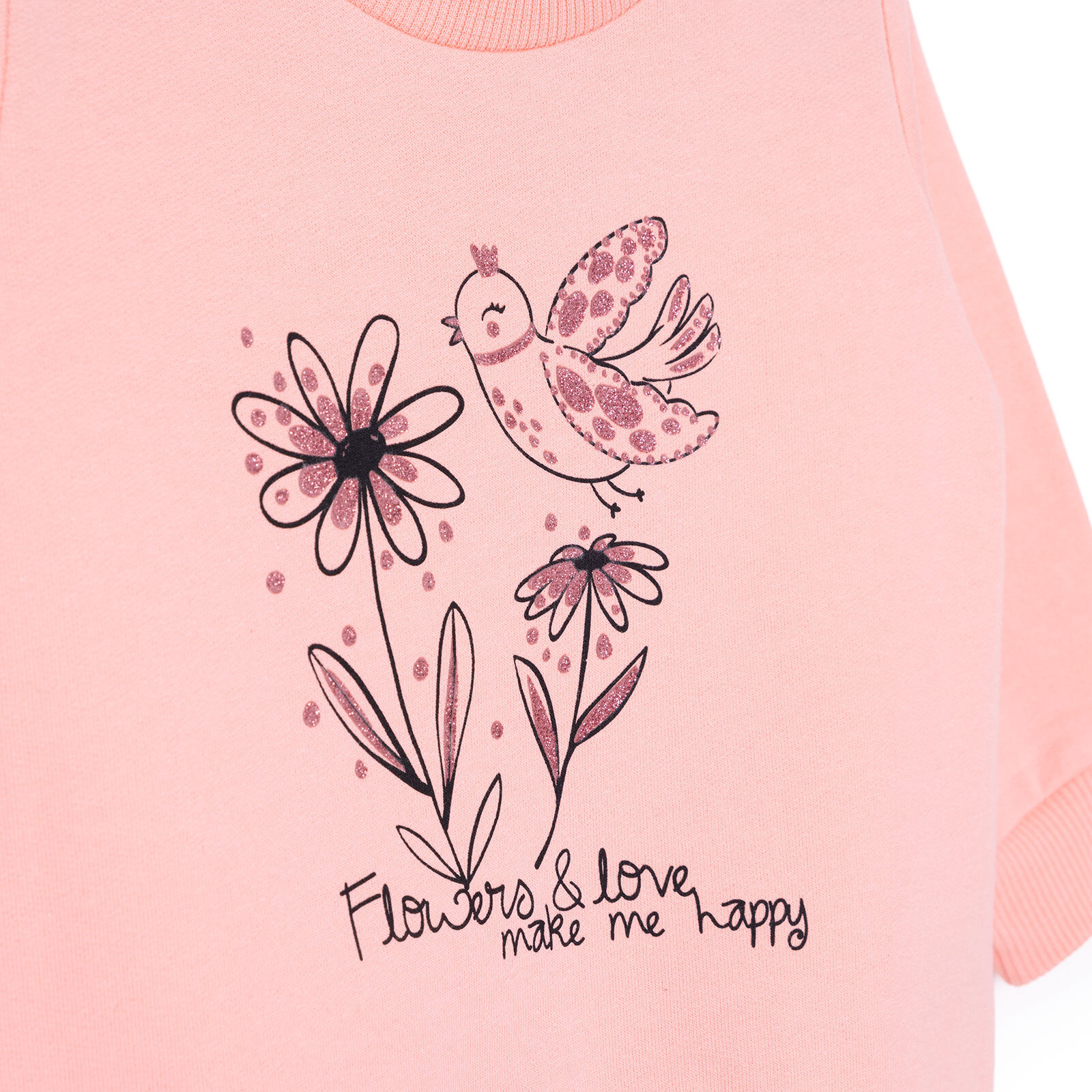 Basic Az Şardonlu Papatya Desenli Sweatshirt Kız Bebek Basic Az Şardonlu Papatya Desenli Sweatshirt Kız Bebek