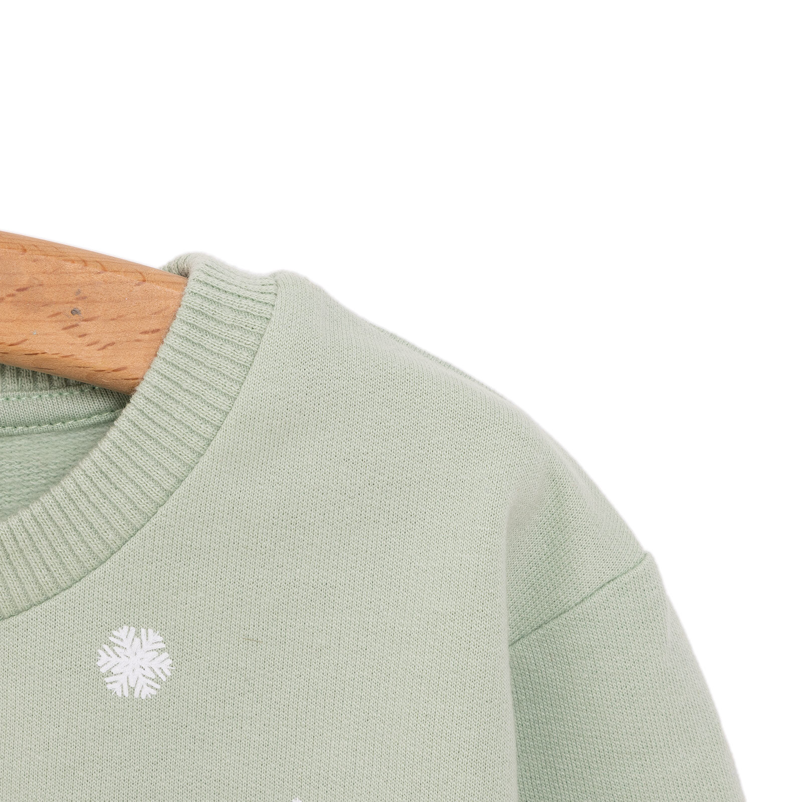 Basic Az Şardonlu Penguen Desenli Sweatshirt Kız Bebek