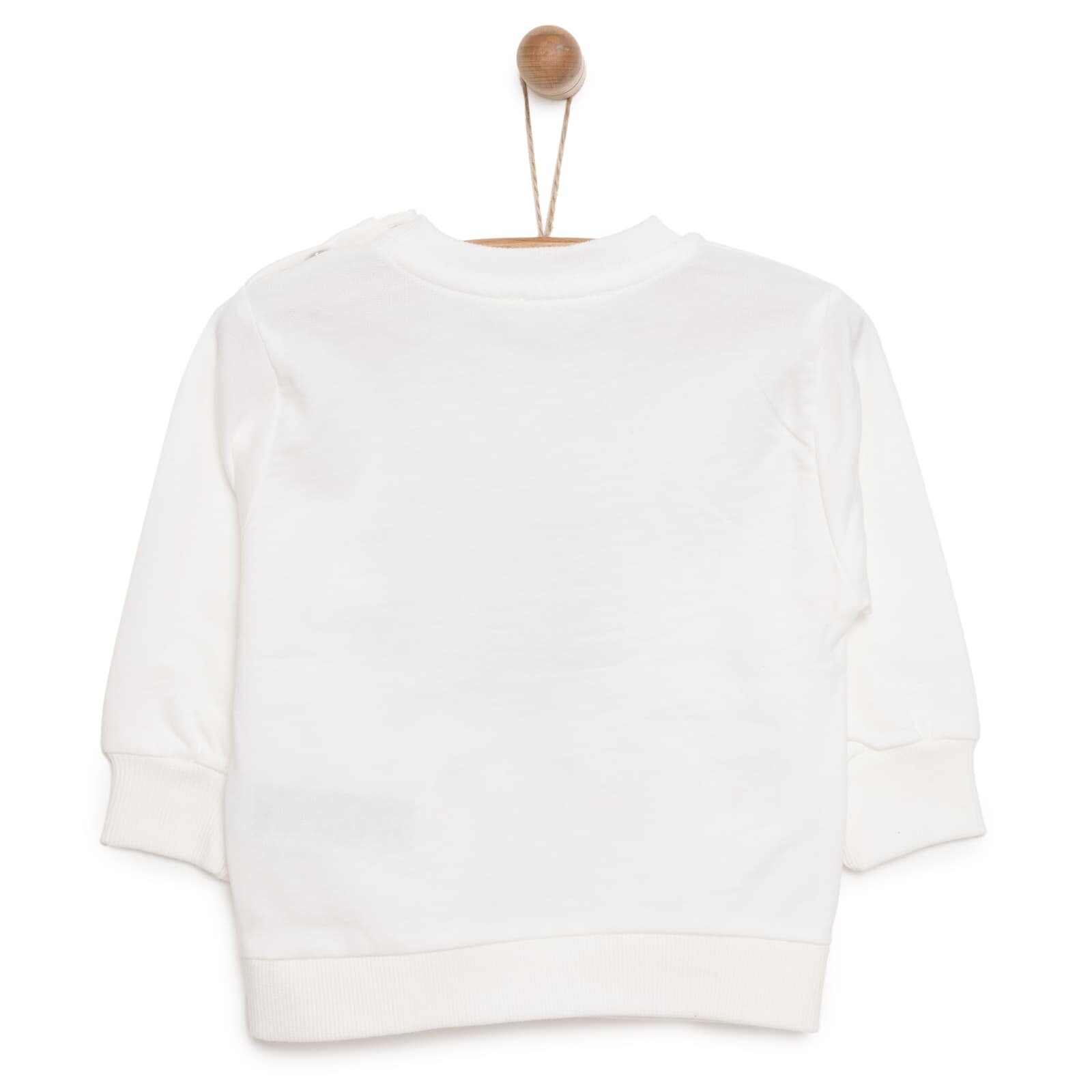 Basic Az Şardonlu Tavşan Desenli Sweatshirt Kız Bebek