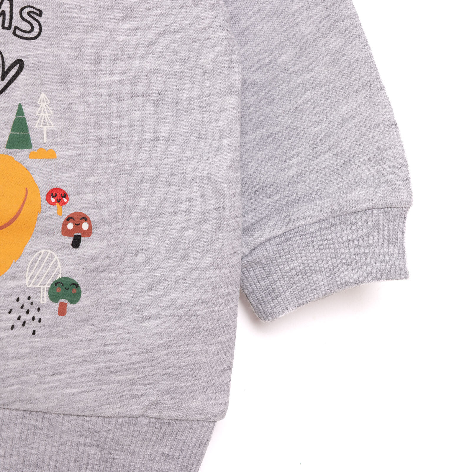 Basic Az Şardonlu Tilki Desenli Sweatshirt Kız Bebek
